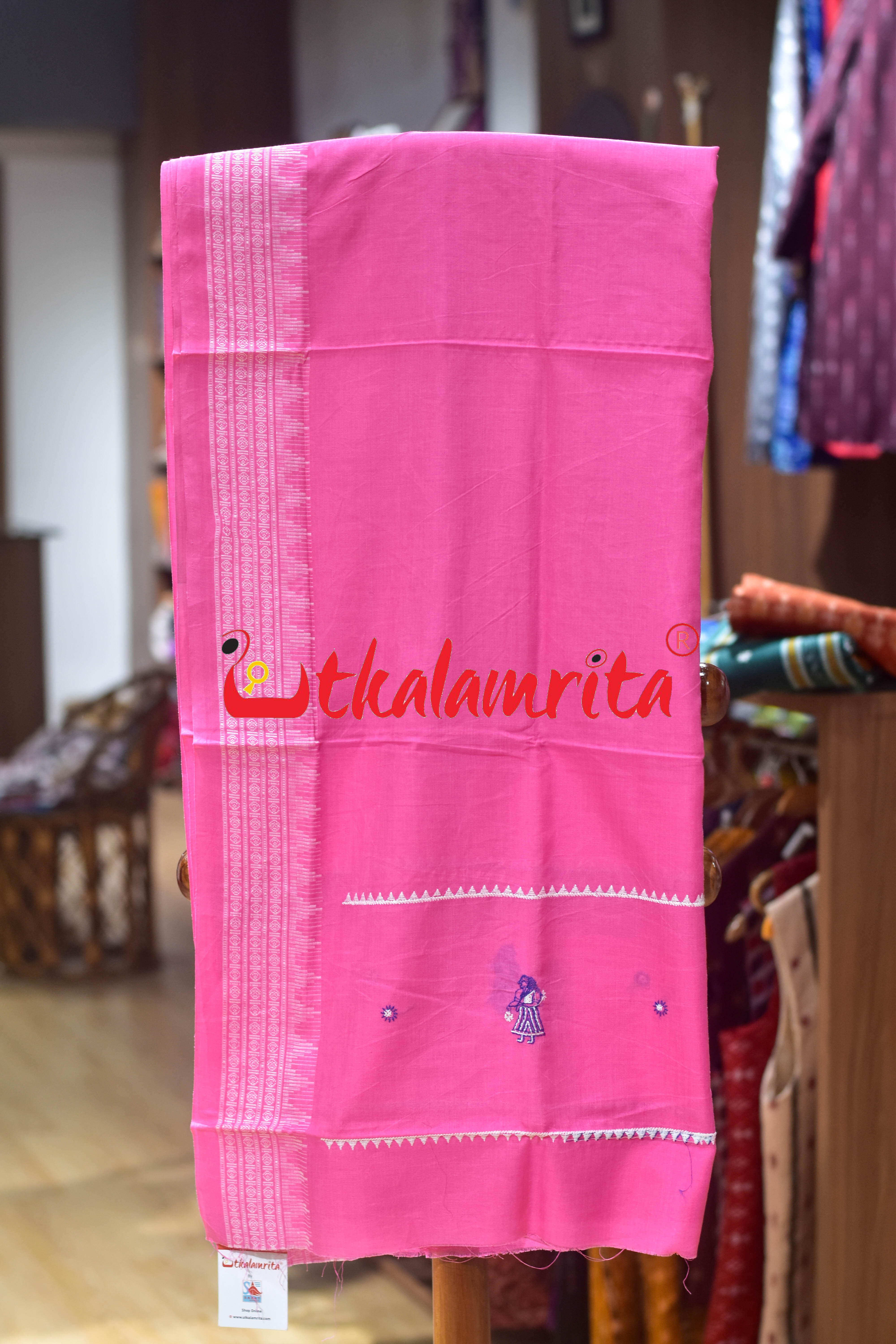 Teal Blue Pink Doll Bomkai Dress Set