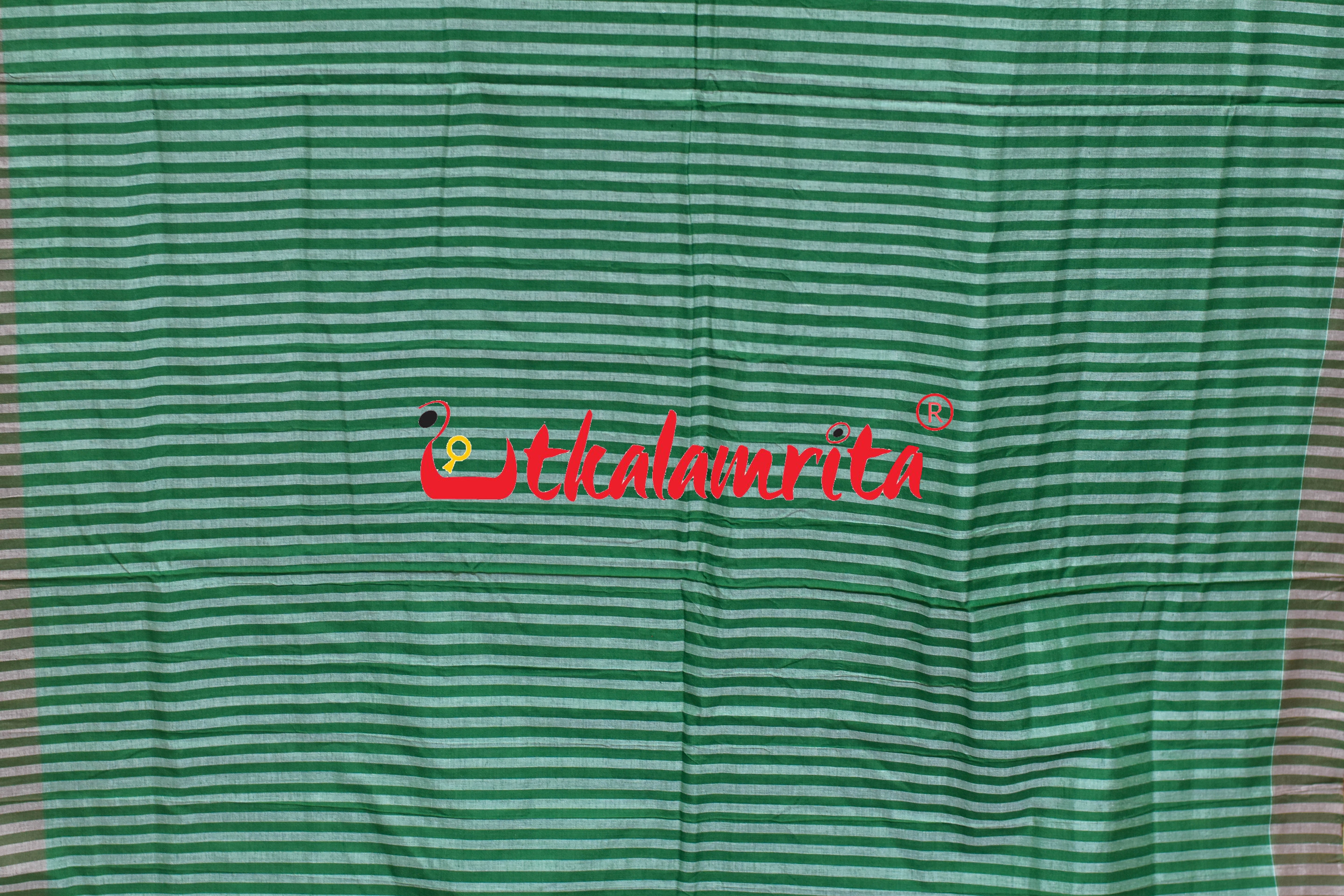 Green Makka Chaonra Khandua Cotton Saree