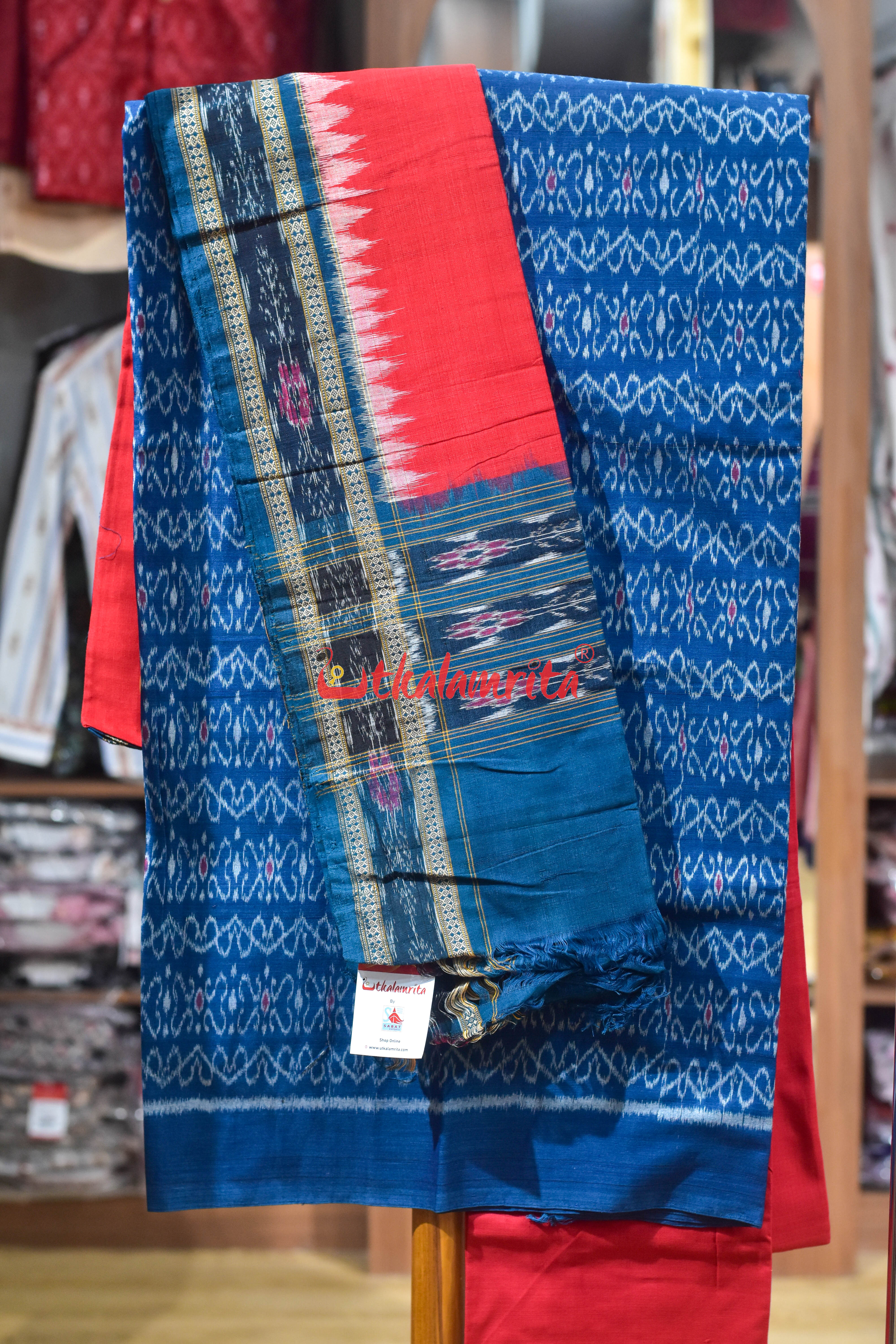 Teal S Bandha Sambalpuri Cotton Dress Set