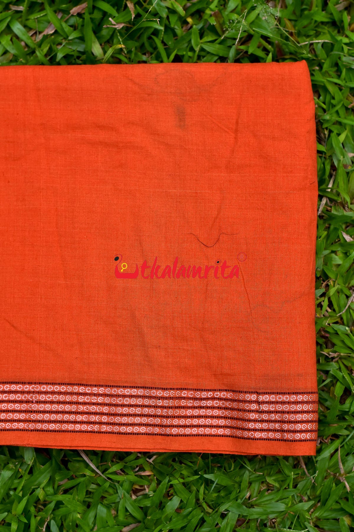 Orange with Rudraksha Border (Fabric)