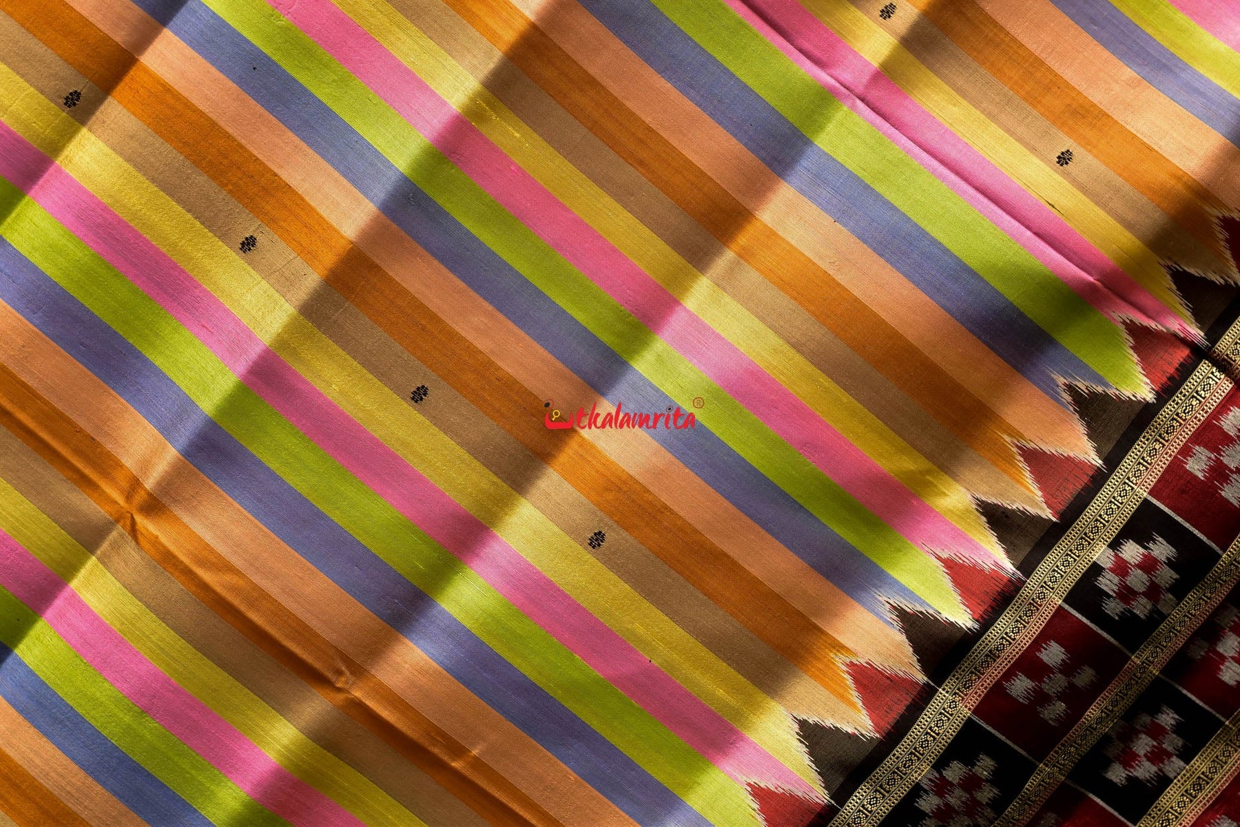 Rainbow Khandua Silk Saree