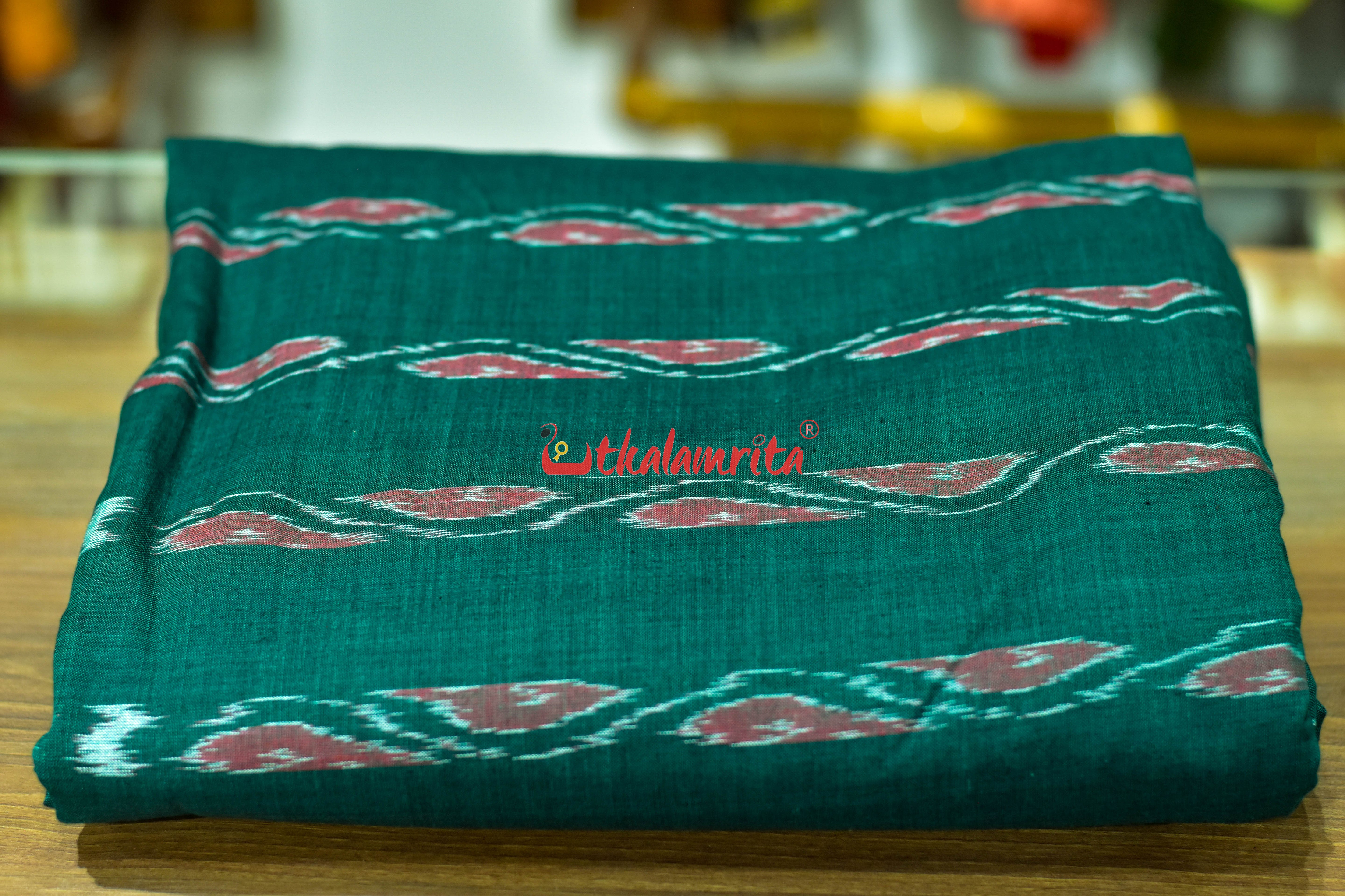 Green Sankha Lines Cotton (Fabric)