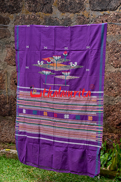 Buti Kainphula Purple Dhalapathara Parda (Curtain)