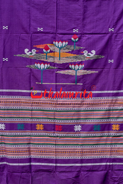 Buti Kainphula Purple Dhalapathara Parda (Curtain)