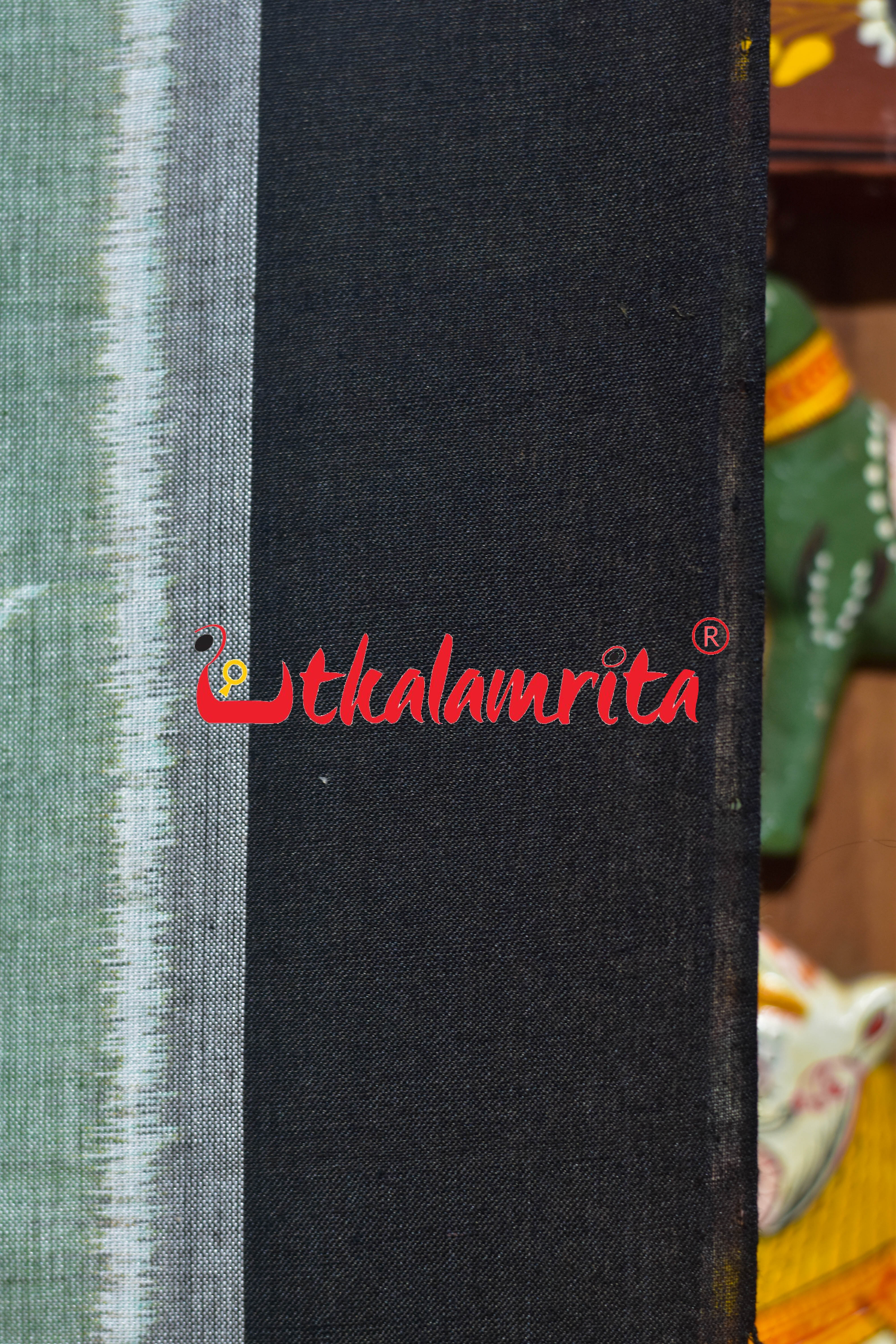 Gaara Thikiri Mint Green Khandua Cotton Saree