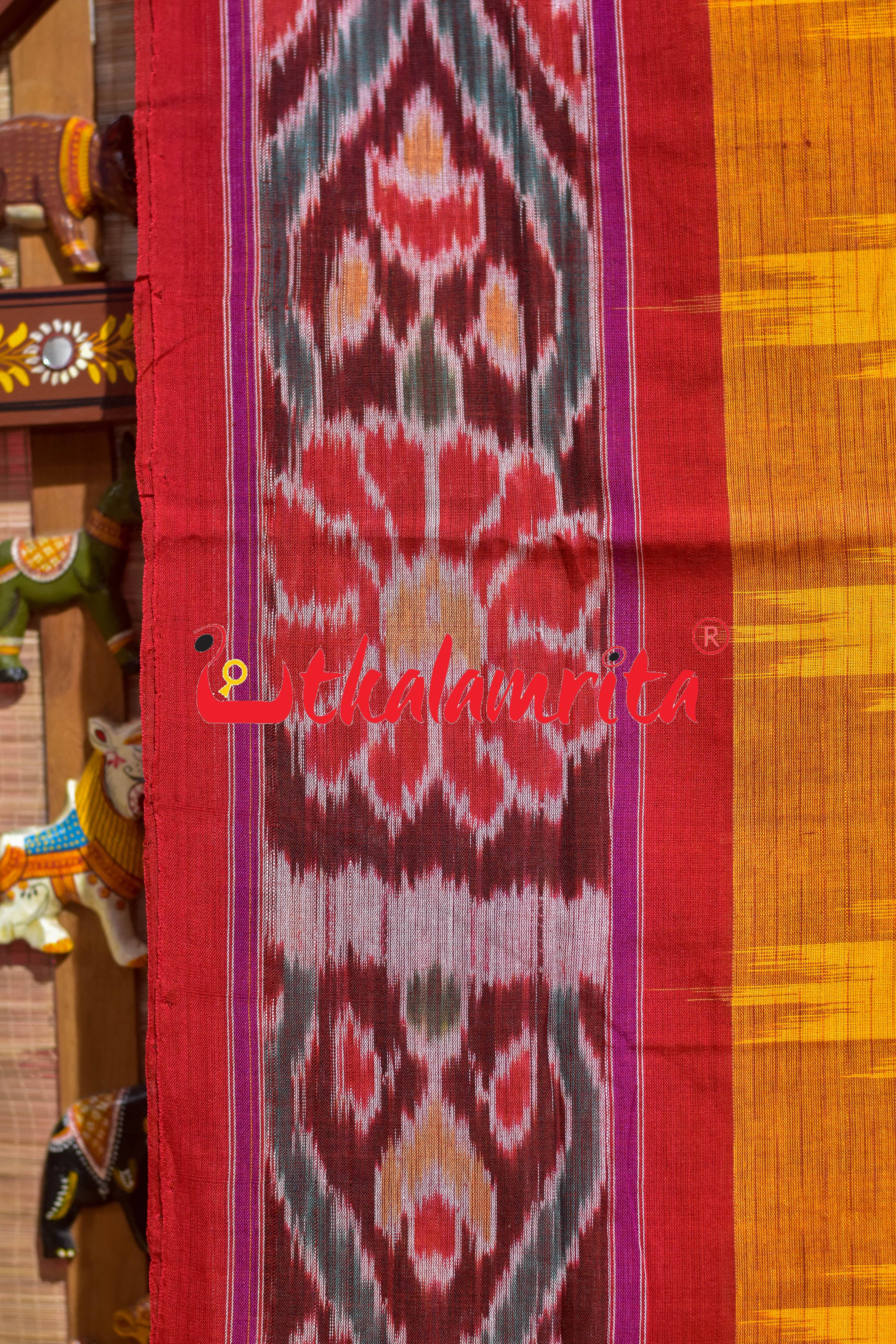 Mustard Ganga Jamuna Temple Scot Red Blue