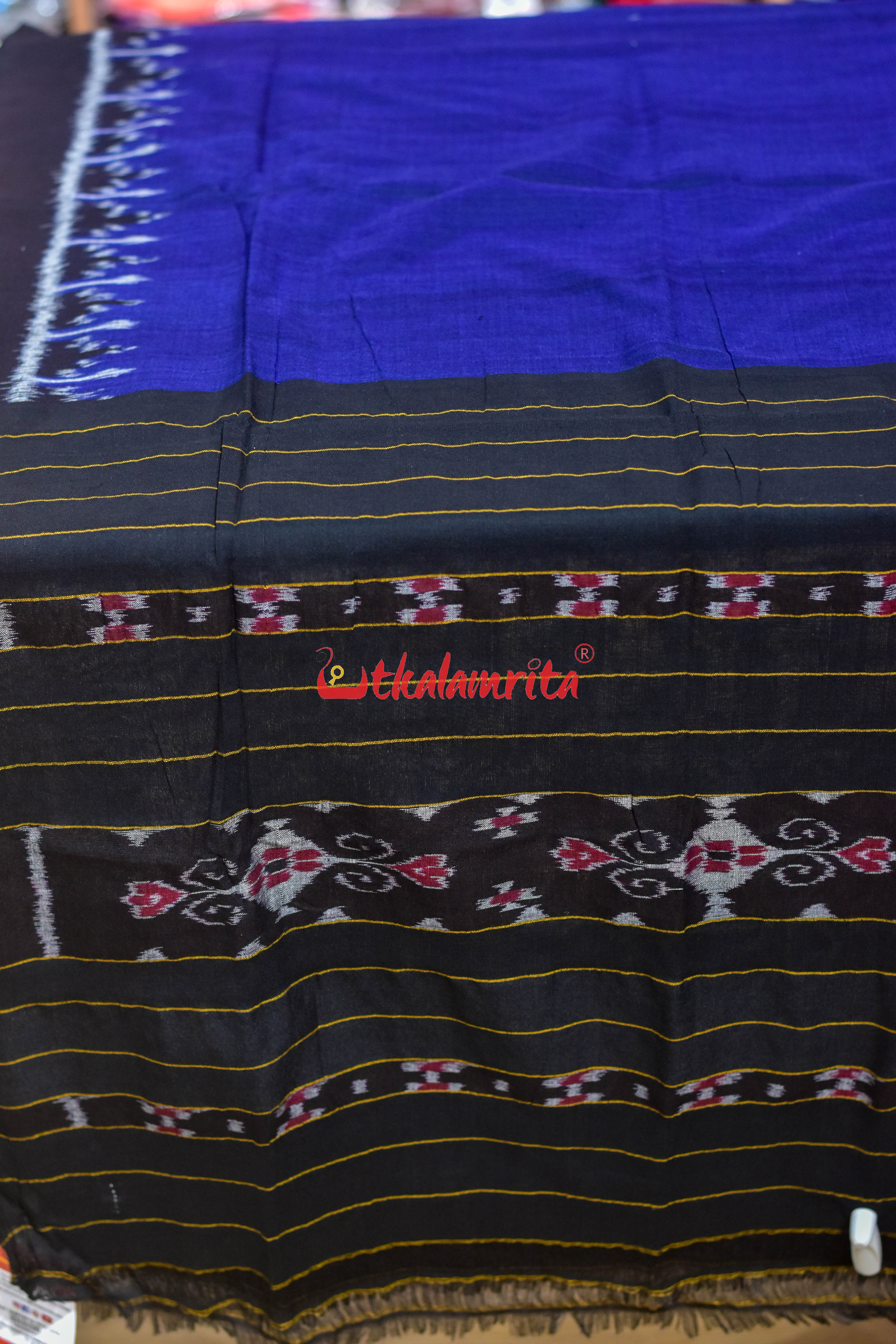 Black Blue Pasapali and Kadha Dress Set