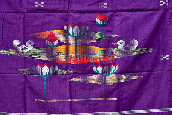 Buti Kainphula Purple Dhalapathara Parda (Curtain)
