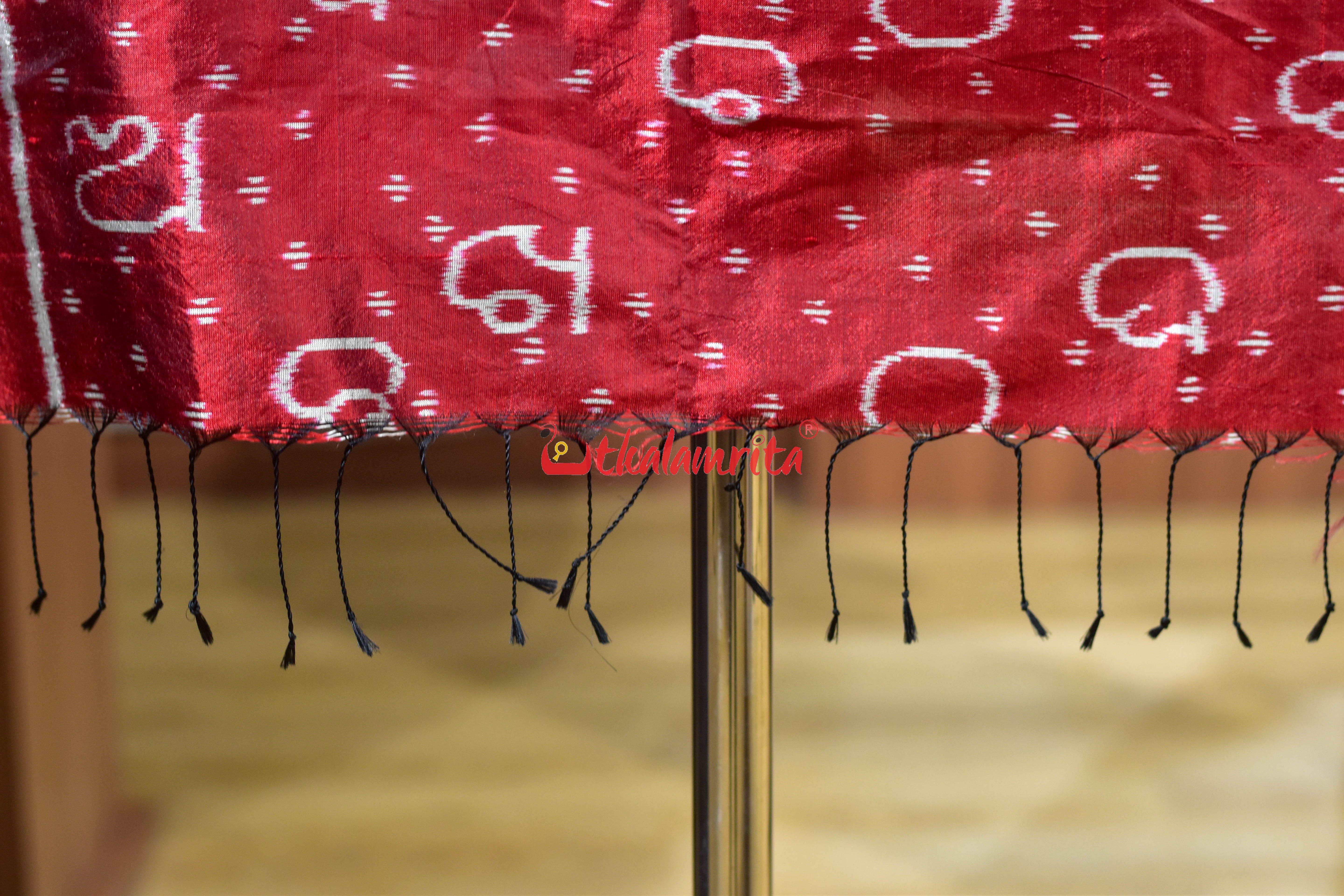 Red Letters Silk Stole