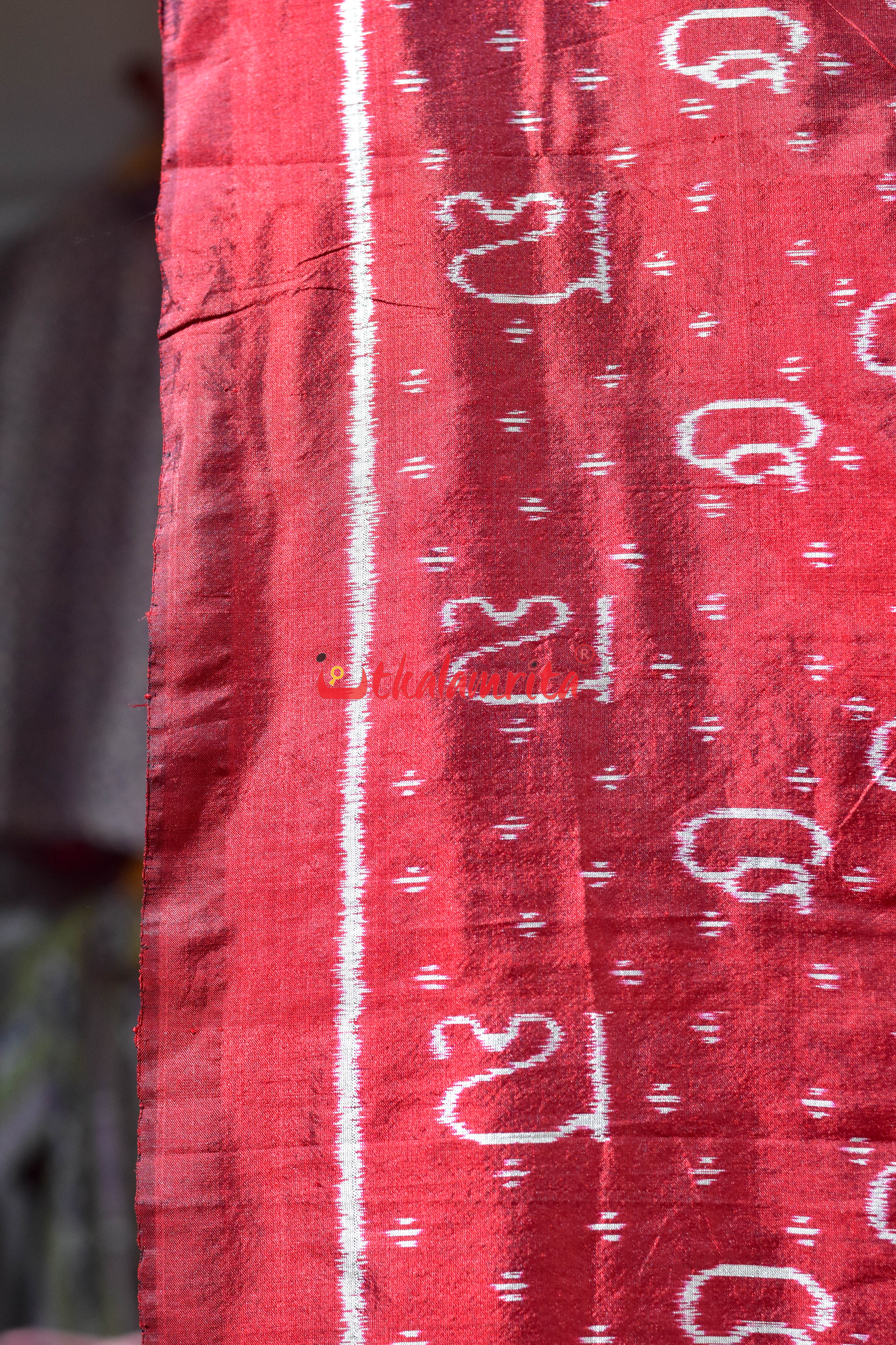 Red Letters Silk Stole