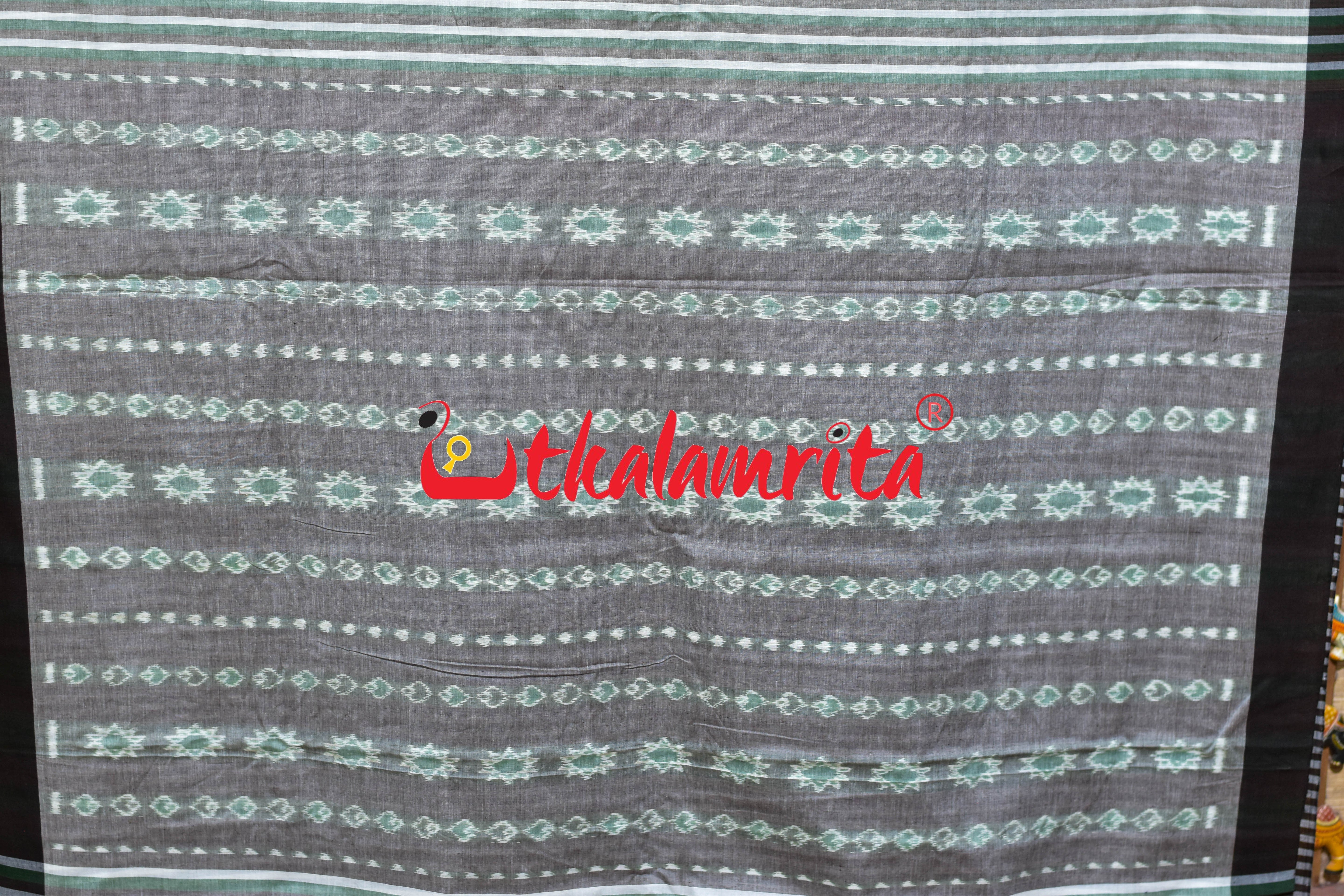 Gaara Thikiri Mint Green Khandua Cotton Saree