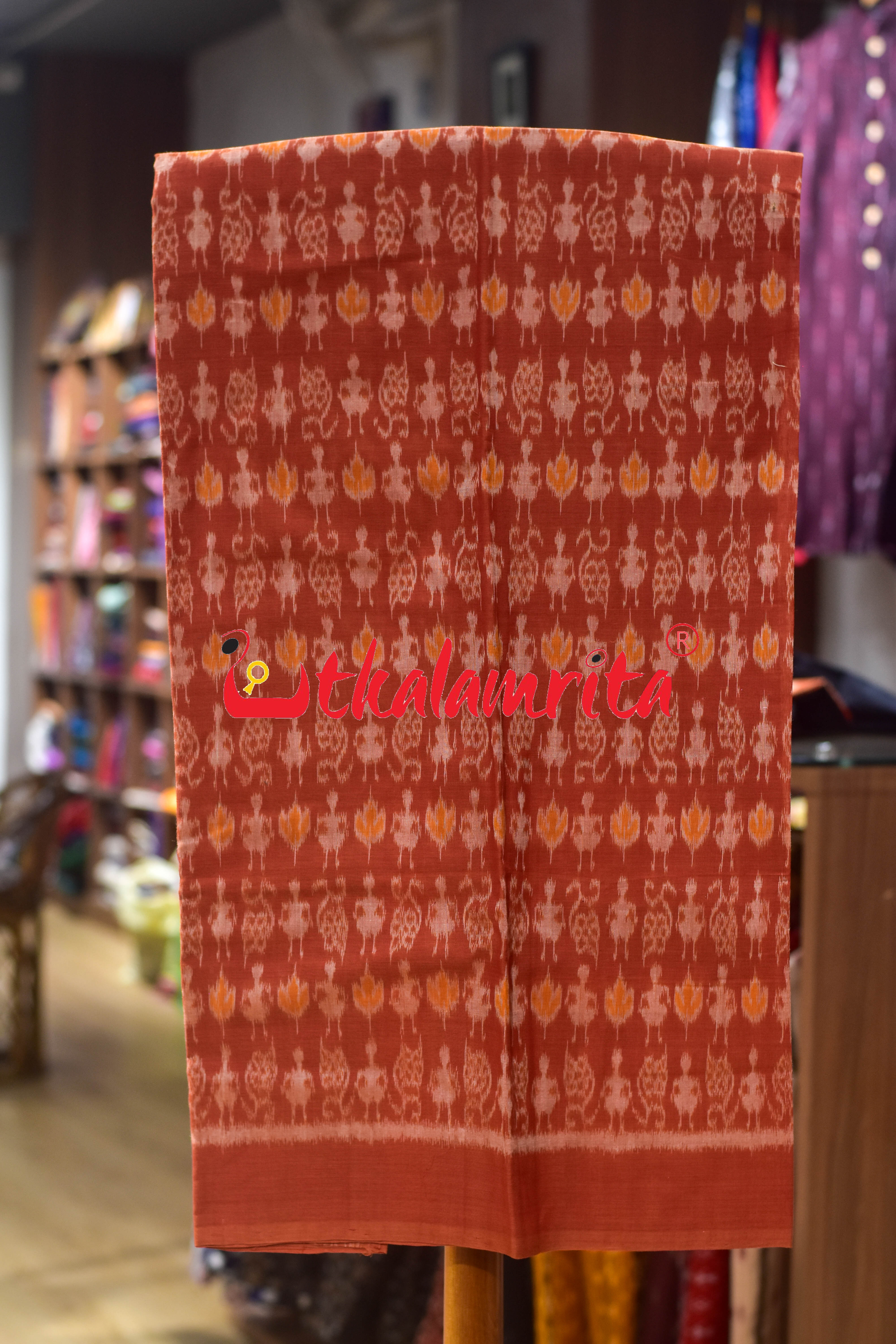 Rust Body Tribals Cotton Dress Set