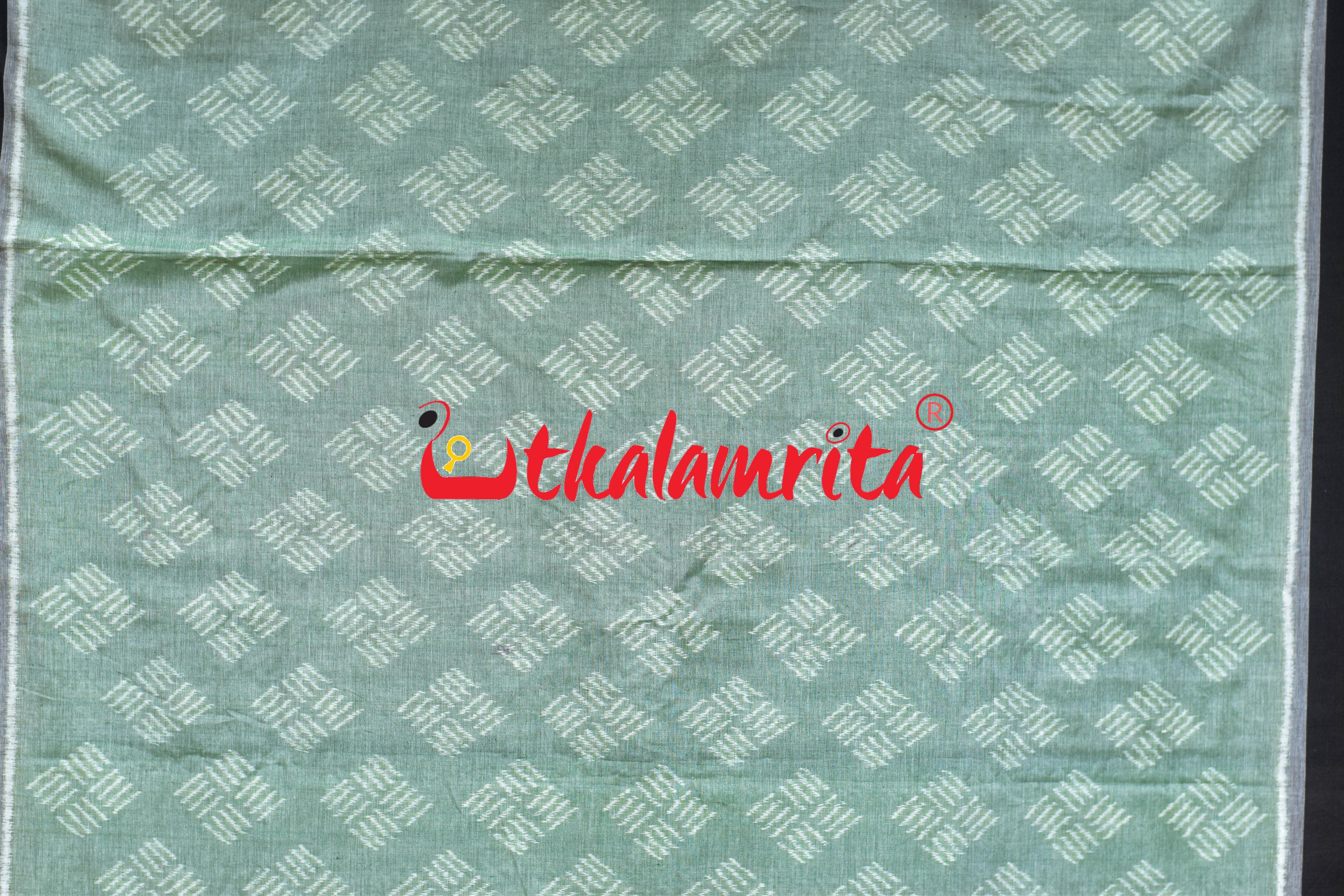 Gaara Thikiri Mint Green Khandua Cotton Saree