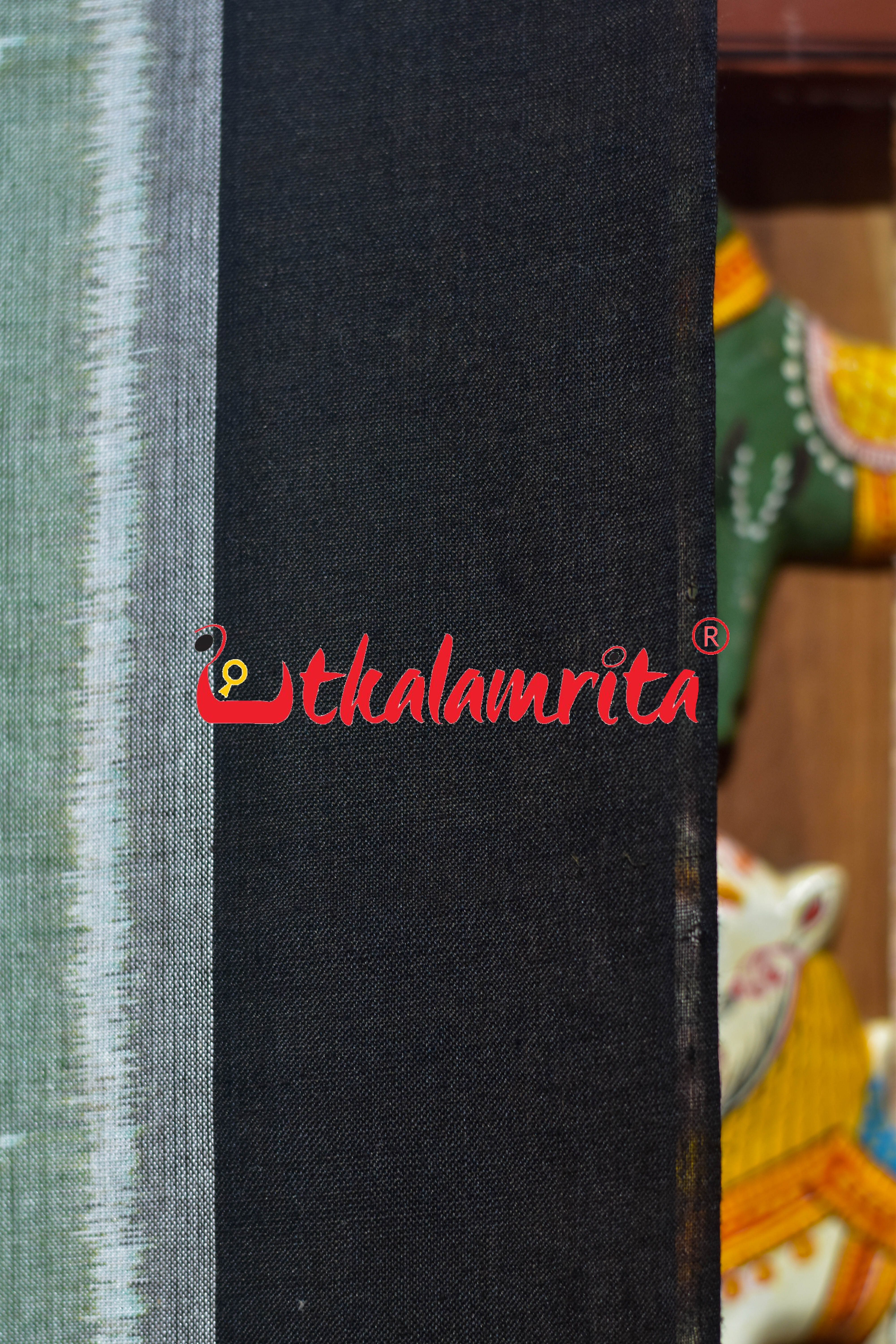 Gaara Thikiri Mint Green Khandua Cotton Saree