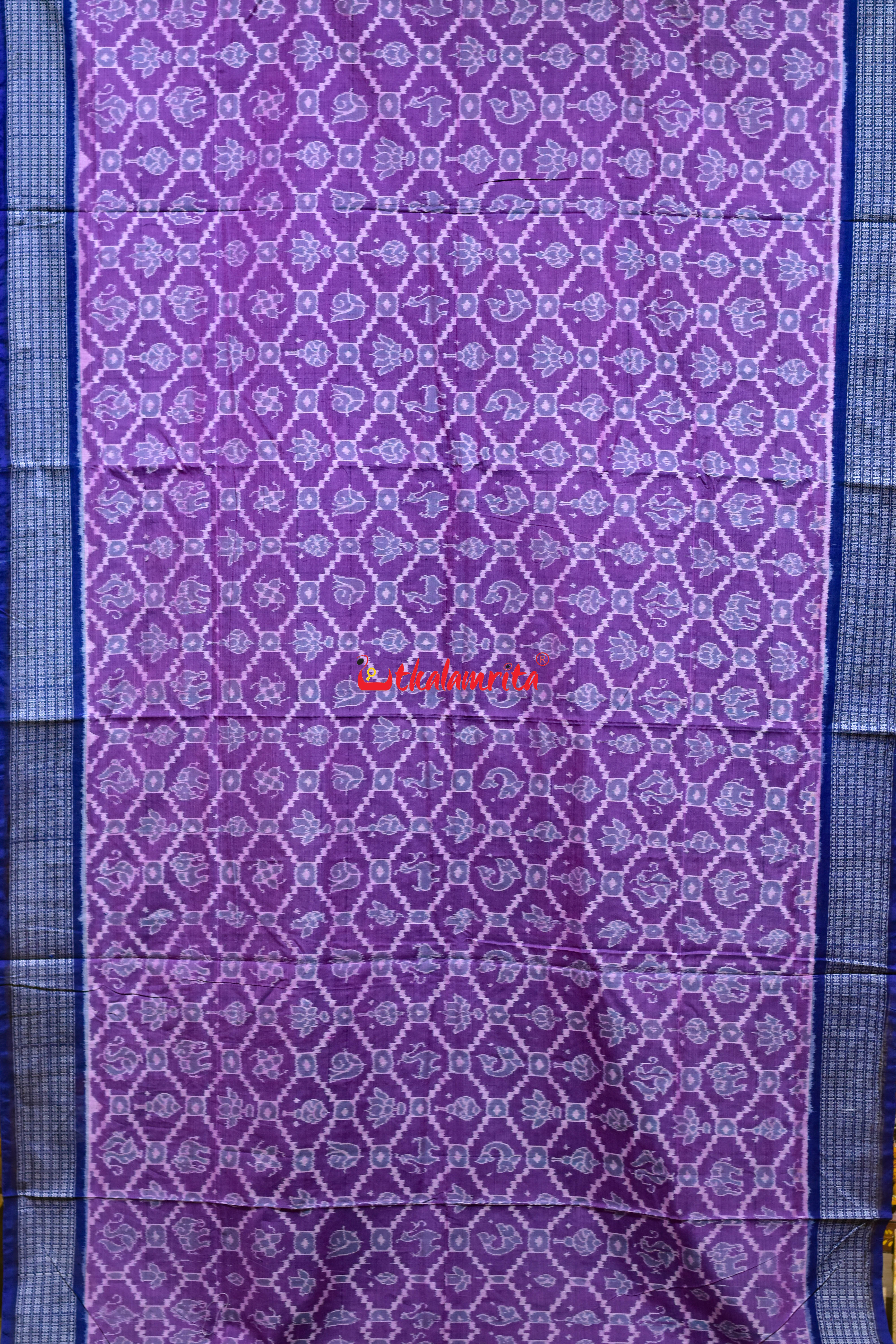 Minty Jamun Kothi Sankha Padma Sambalpuri Cotton Saree