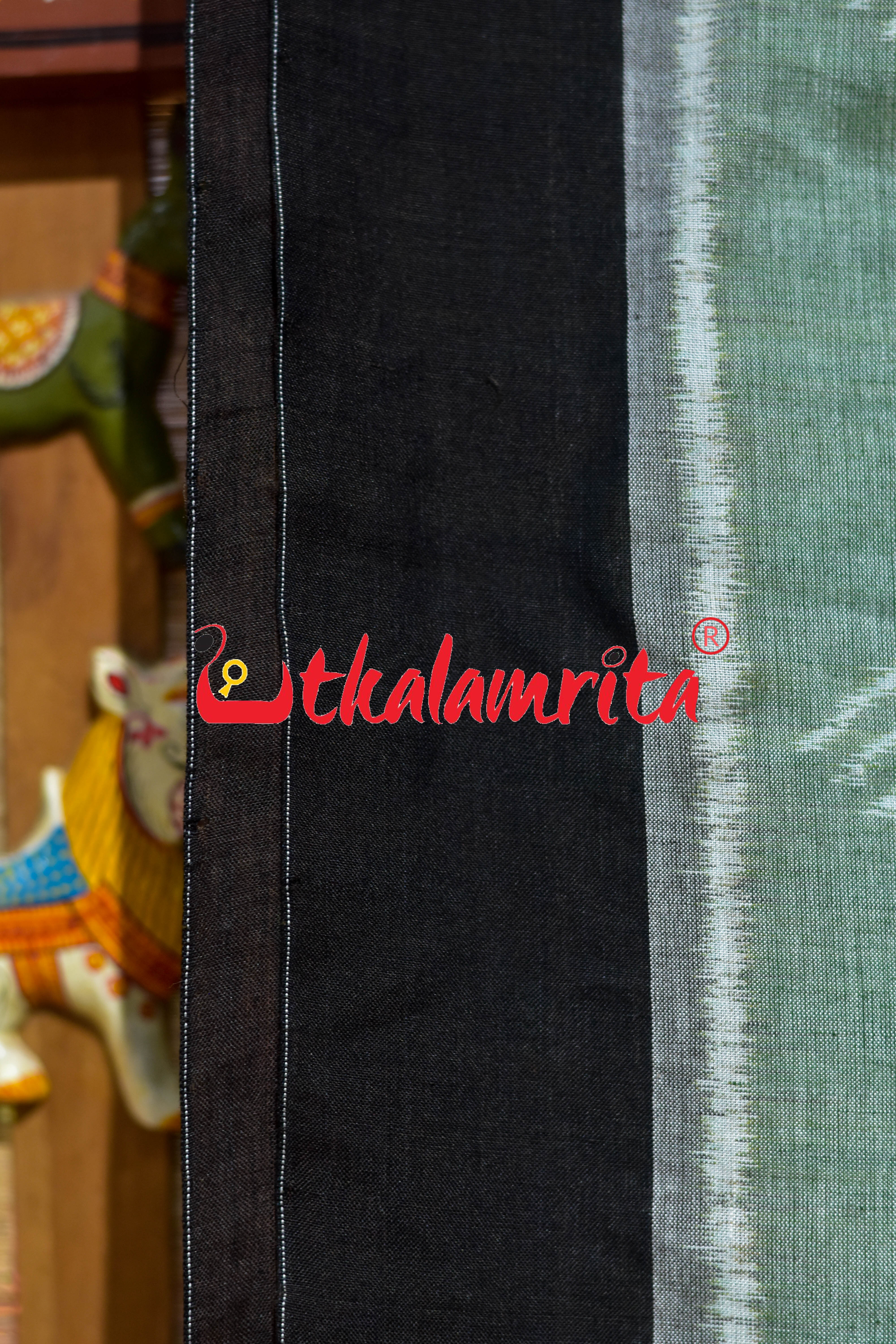 Gaara Thikiri Mint Green Khandua Cotton Saree