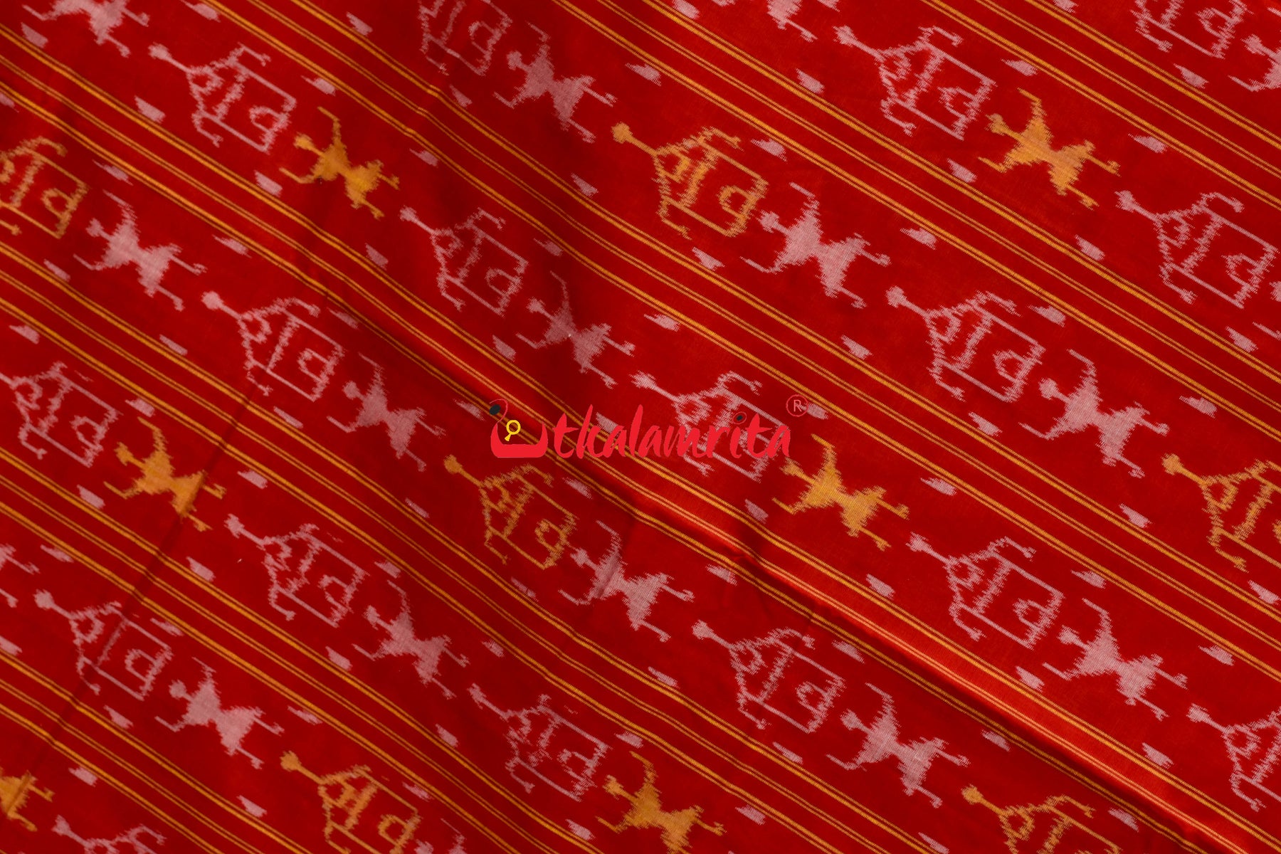 Borderless Tribal Black Sambalpuri Cotton Saree