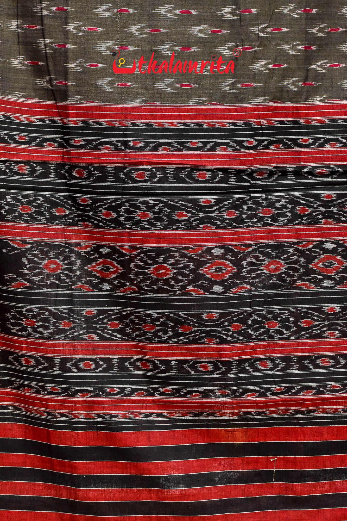 Deep Olive Chandrika Khandua Cotton Saree