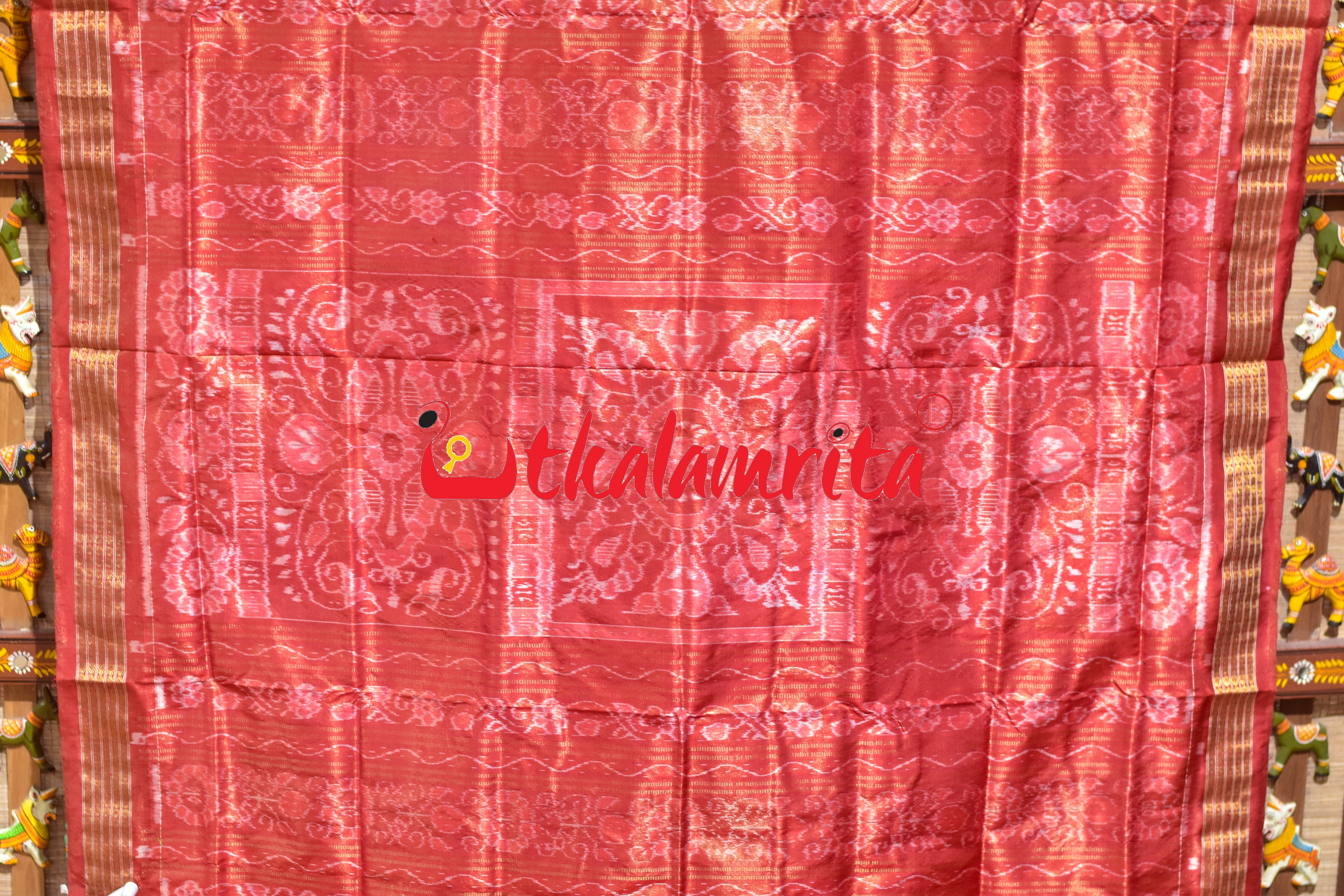 Half Tissue Maroon Coffee Nabakothi Silk Saree