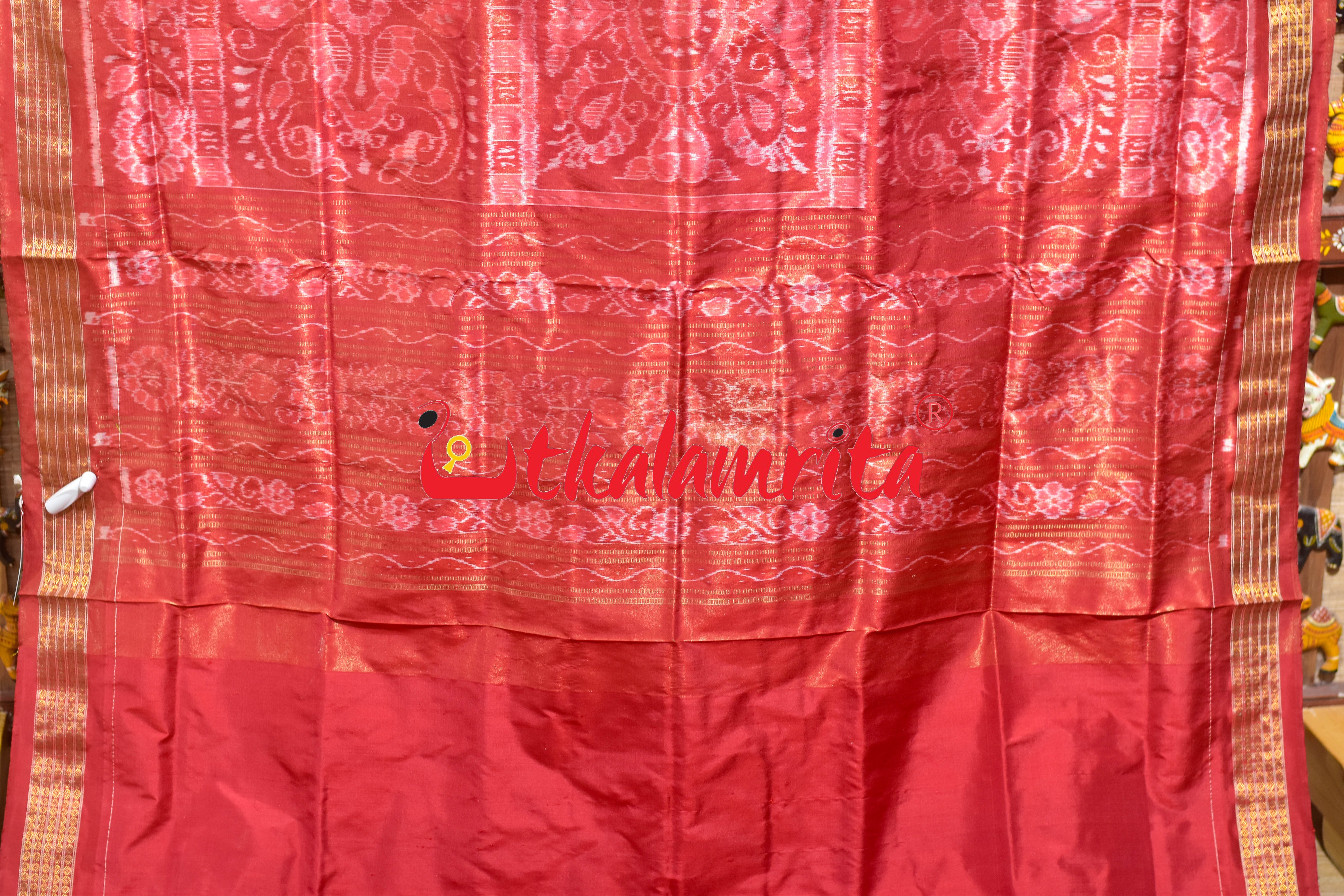 Half Tissue Maroon Coffee Nabakothi Silk Saree