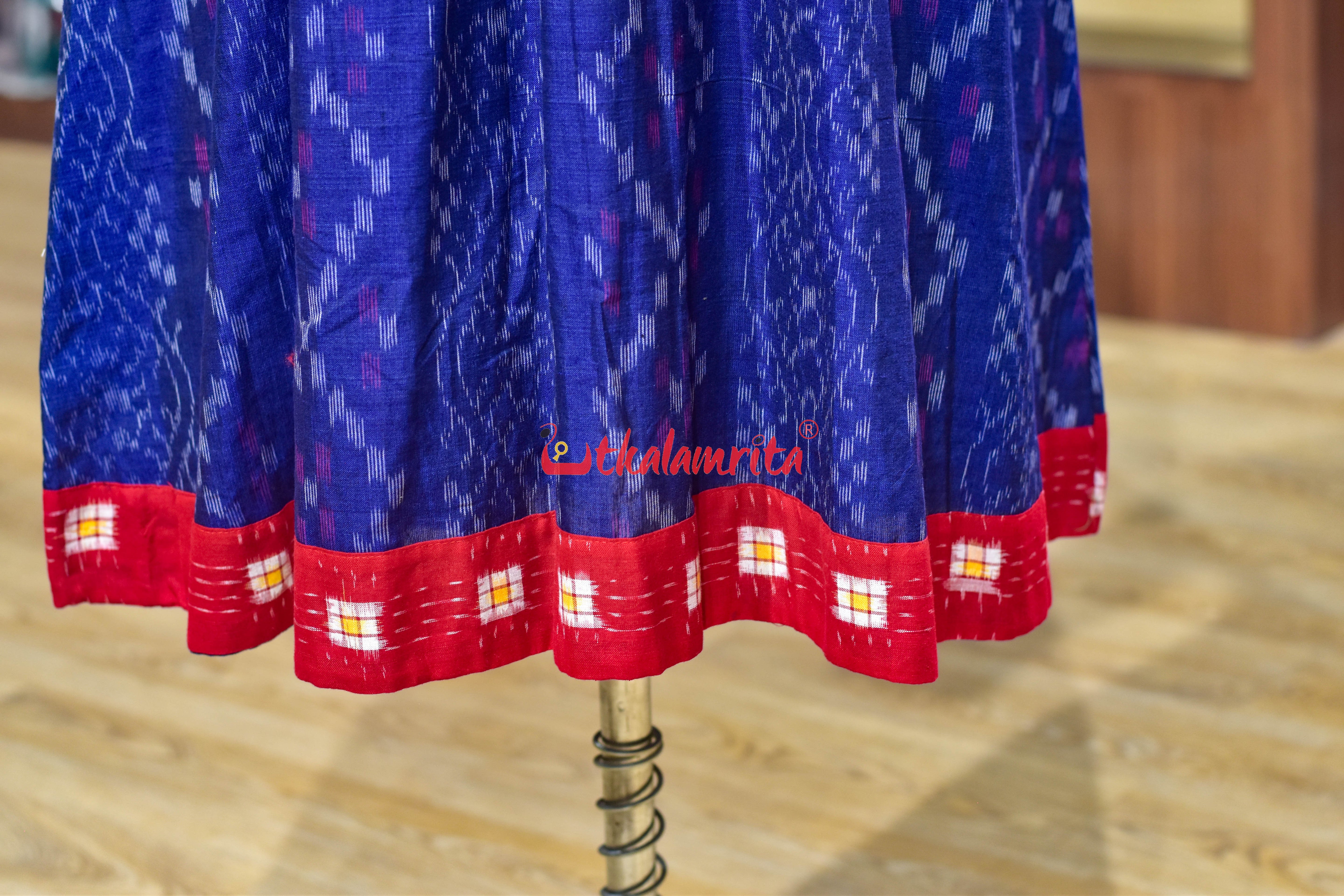 Blue Ember Ikat Charm (Ladies Kurti)