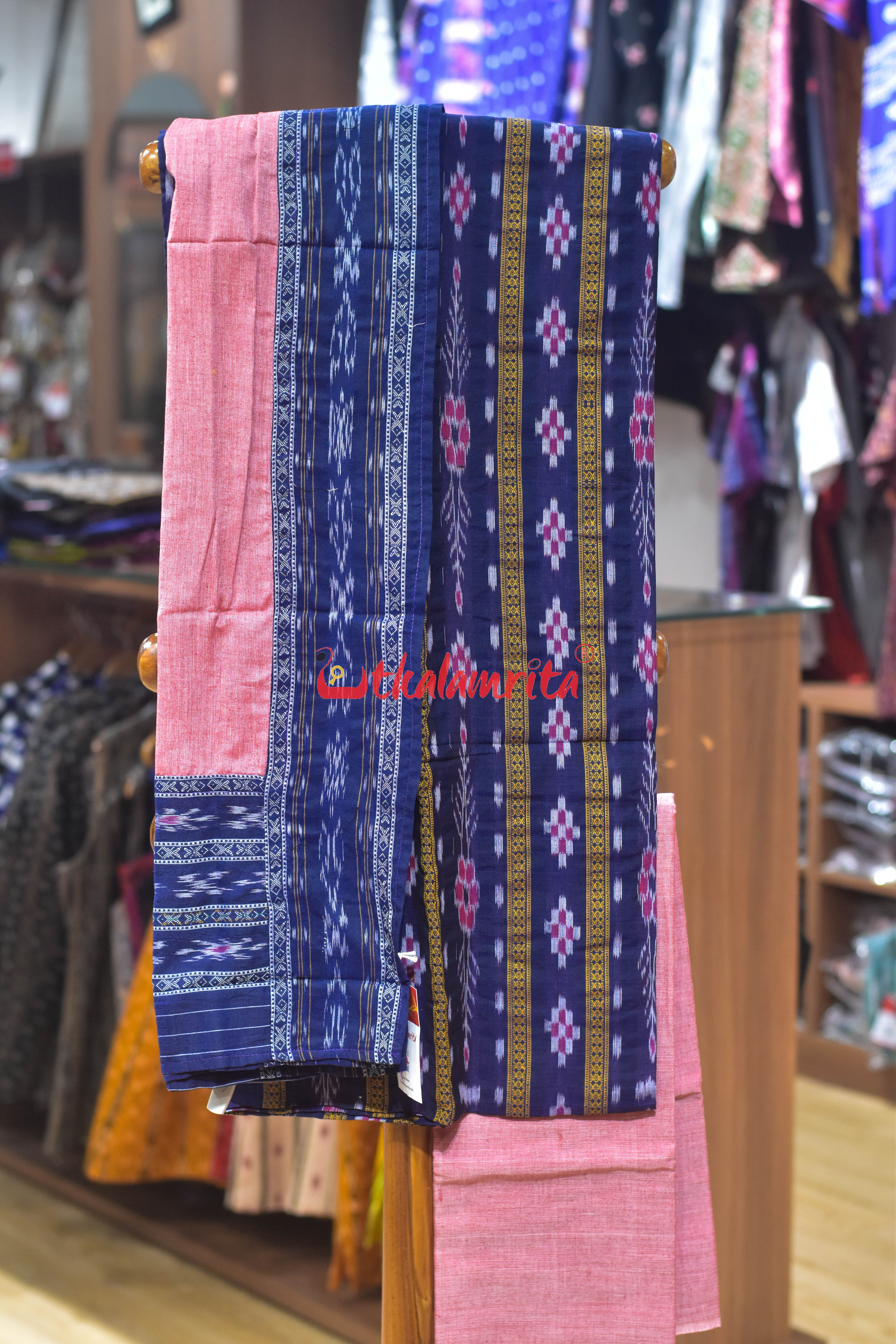 Violet Pink Pasapali Long Flower Bandha Dress Set