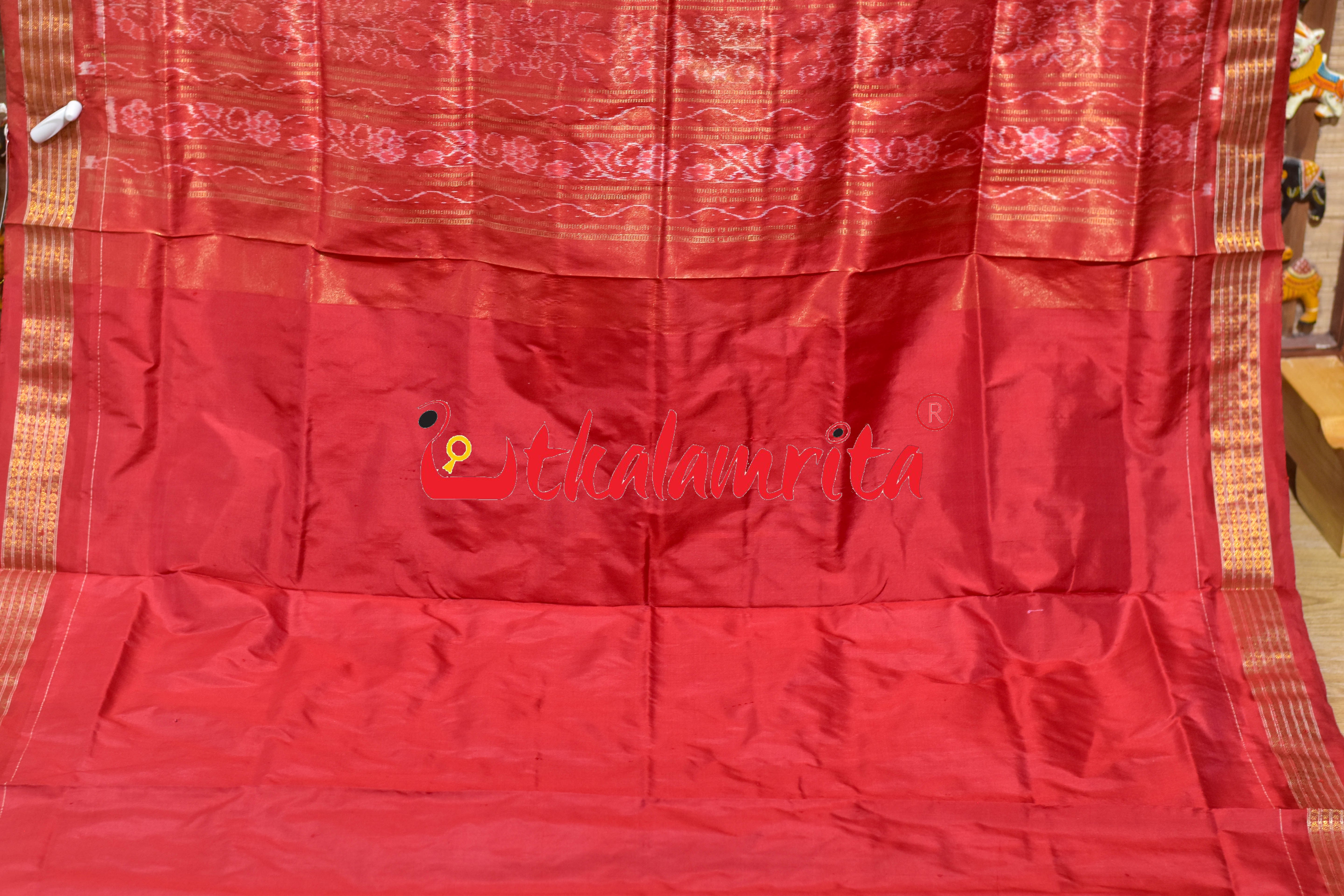 Half Tissue Maroon Coffee Nabakothi Silk Saree