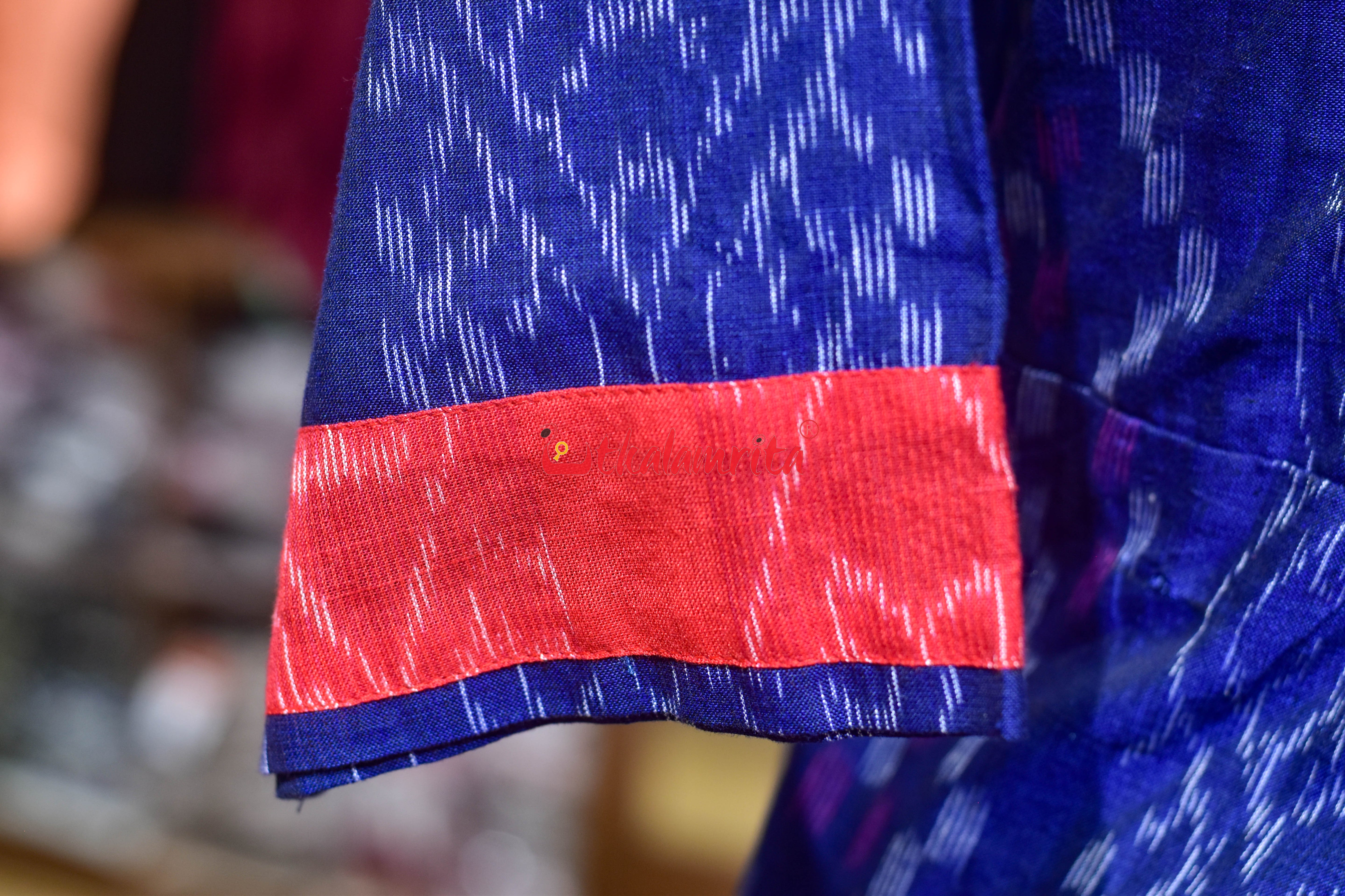 Blue Ember Ikat Charm (Ladies Kurti)