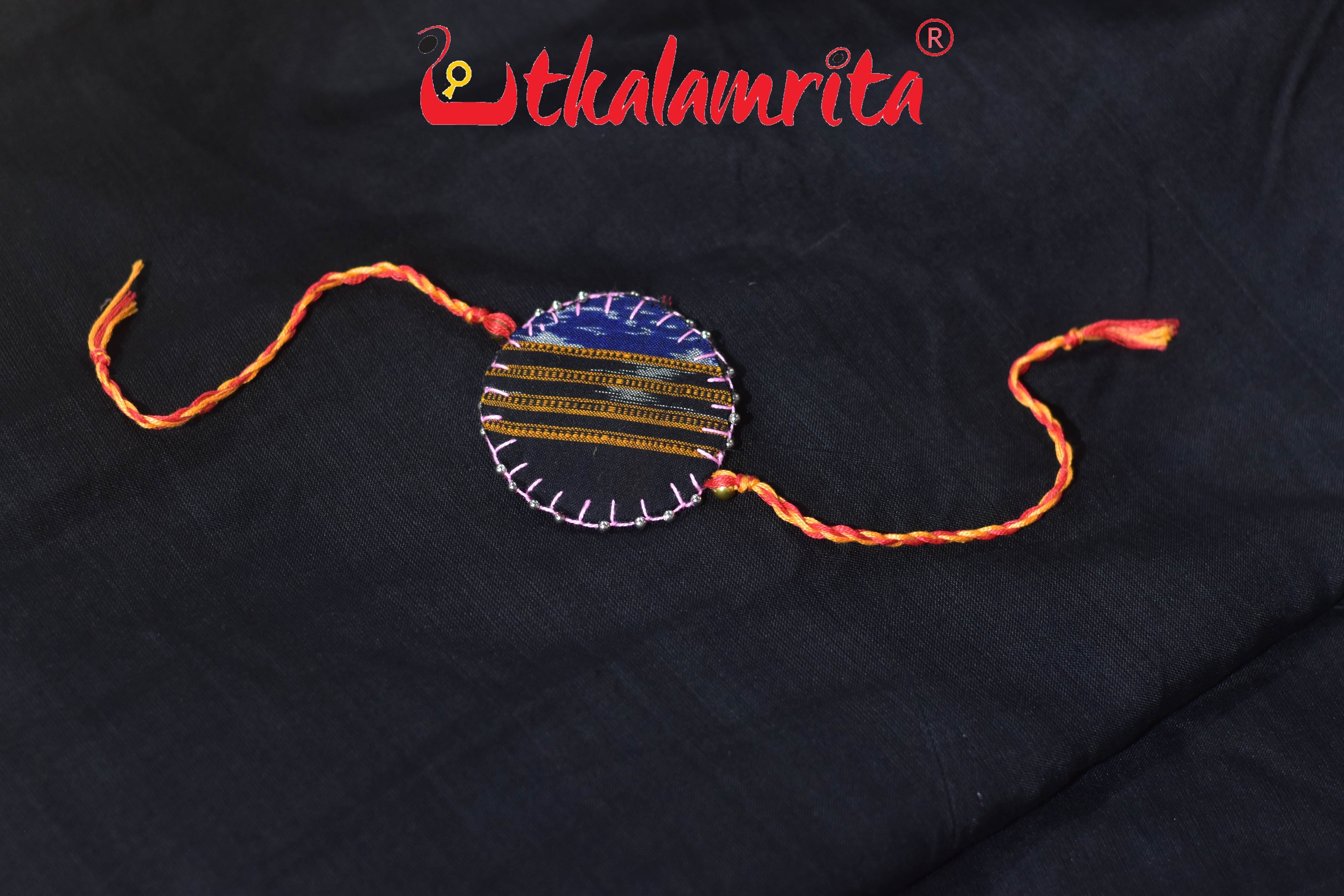 Red Round Mali (Ikat Rakhi)