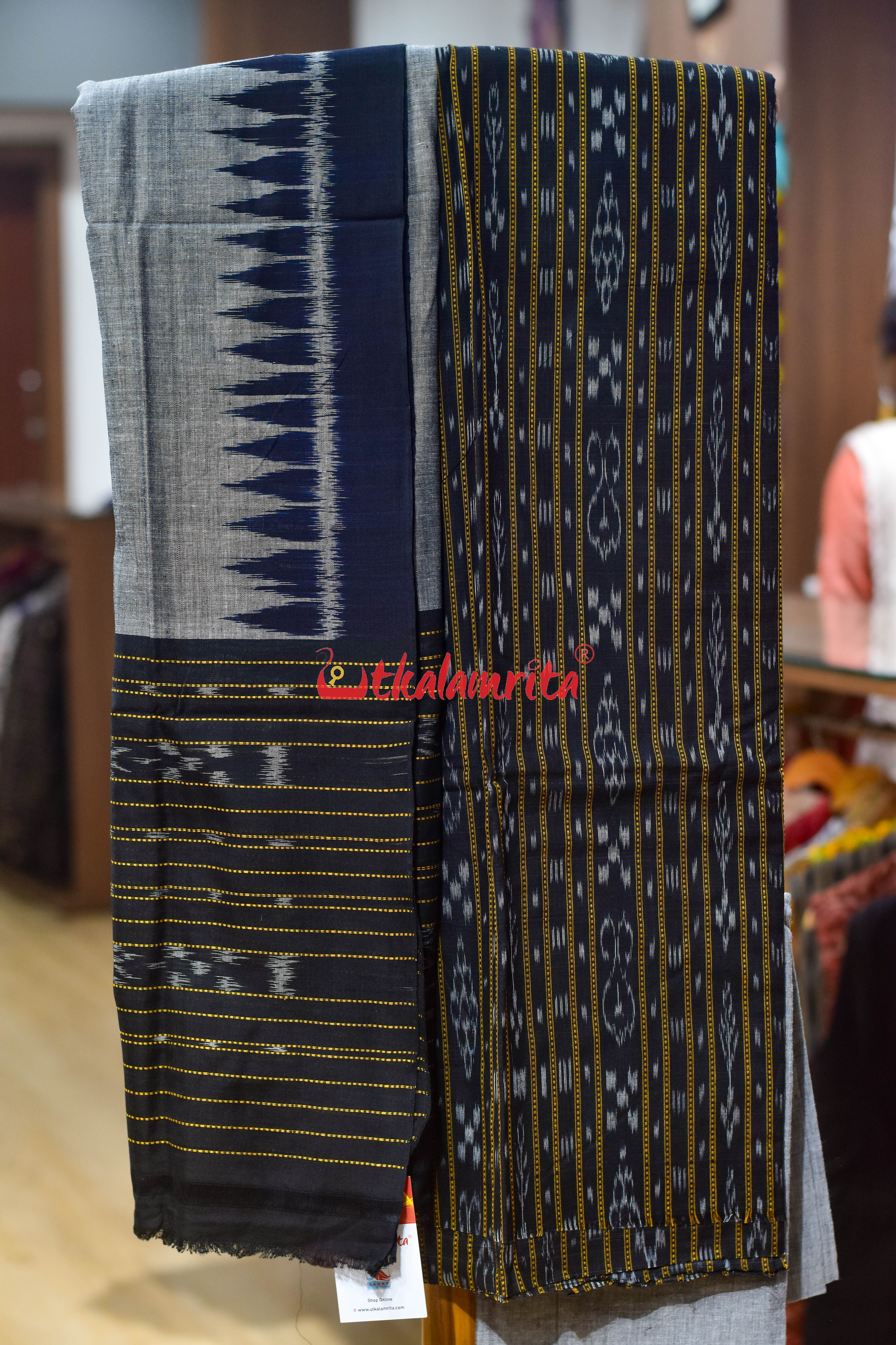 Black Ikat Dress Set