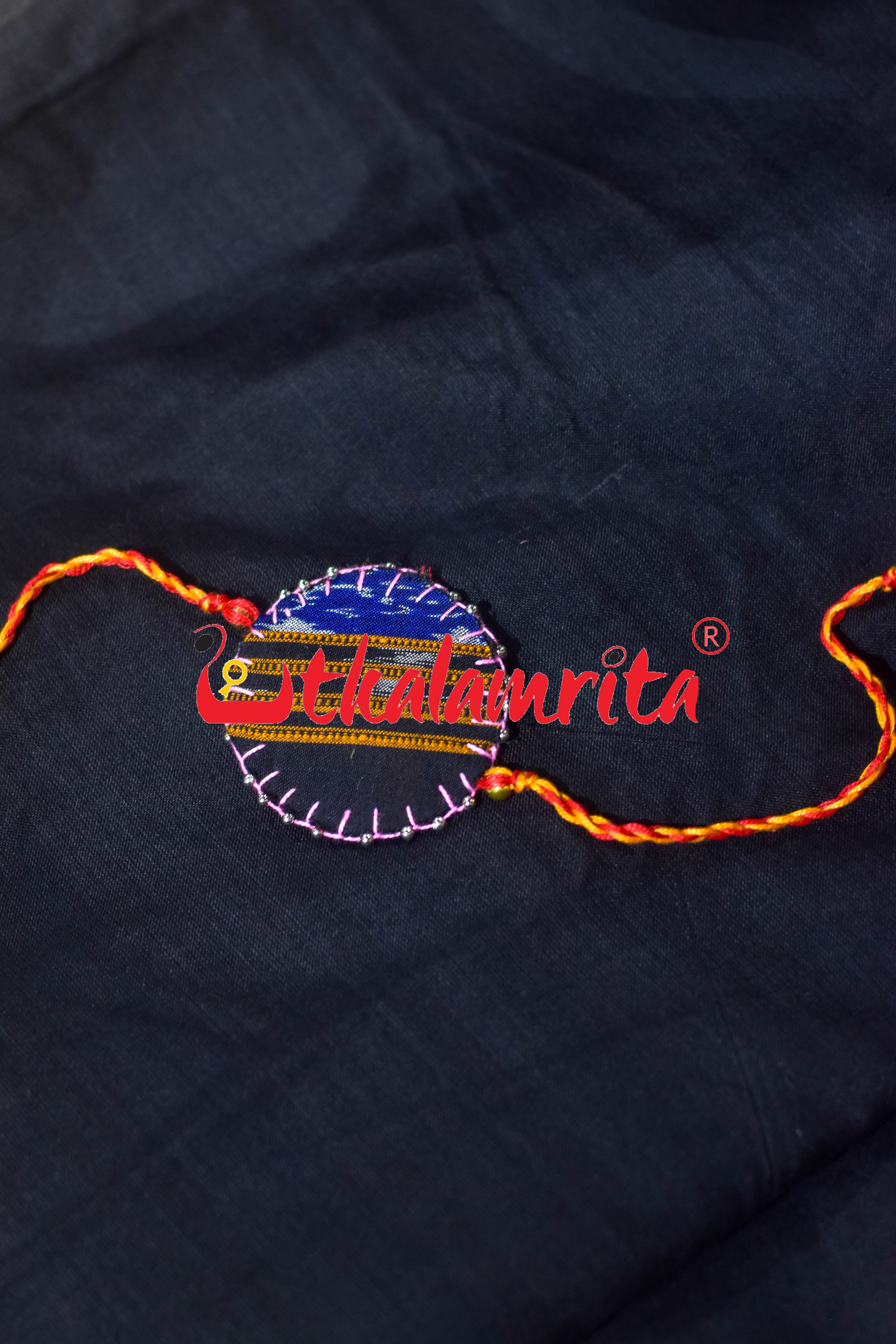 Red Round Mali (Ikat Rakhi)