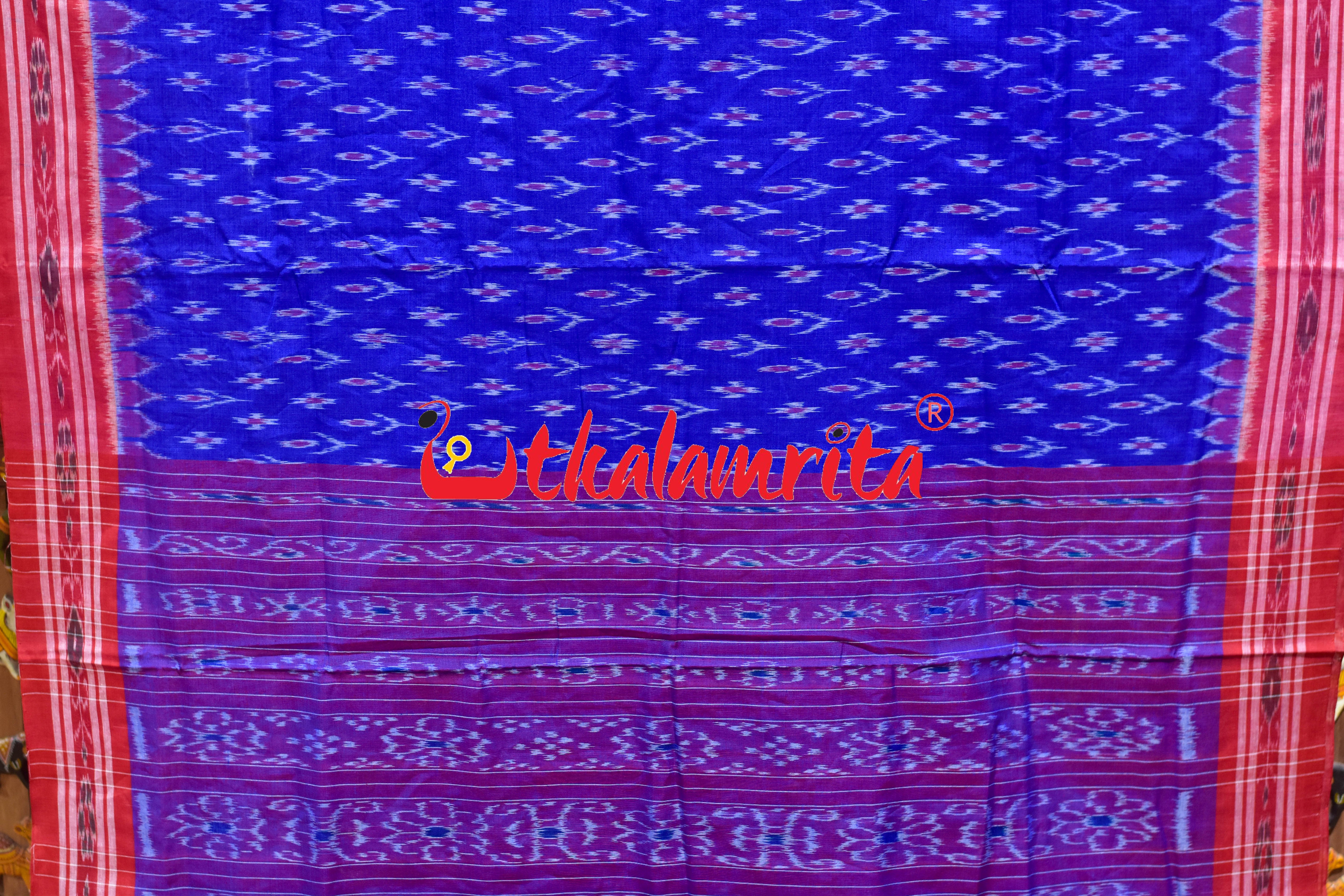 Blue Labanga Bandha Khandua Cotton Saree