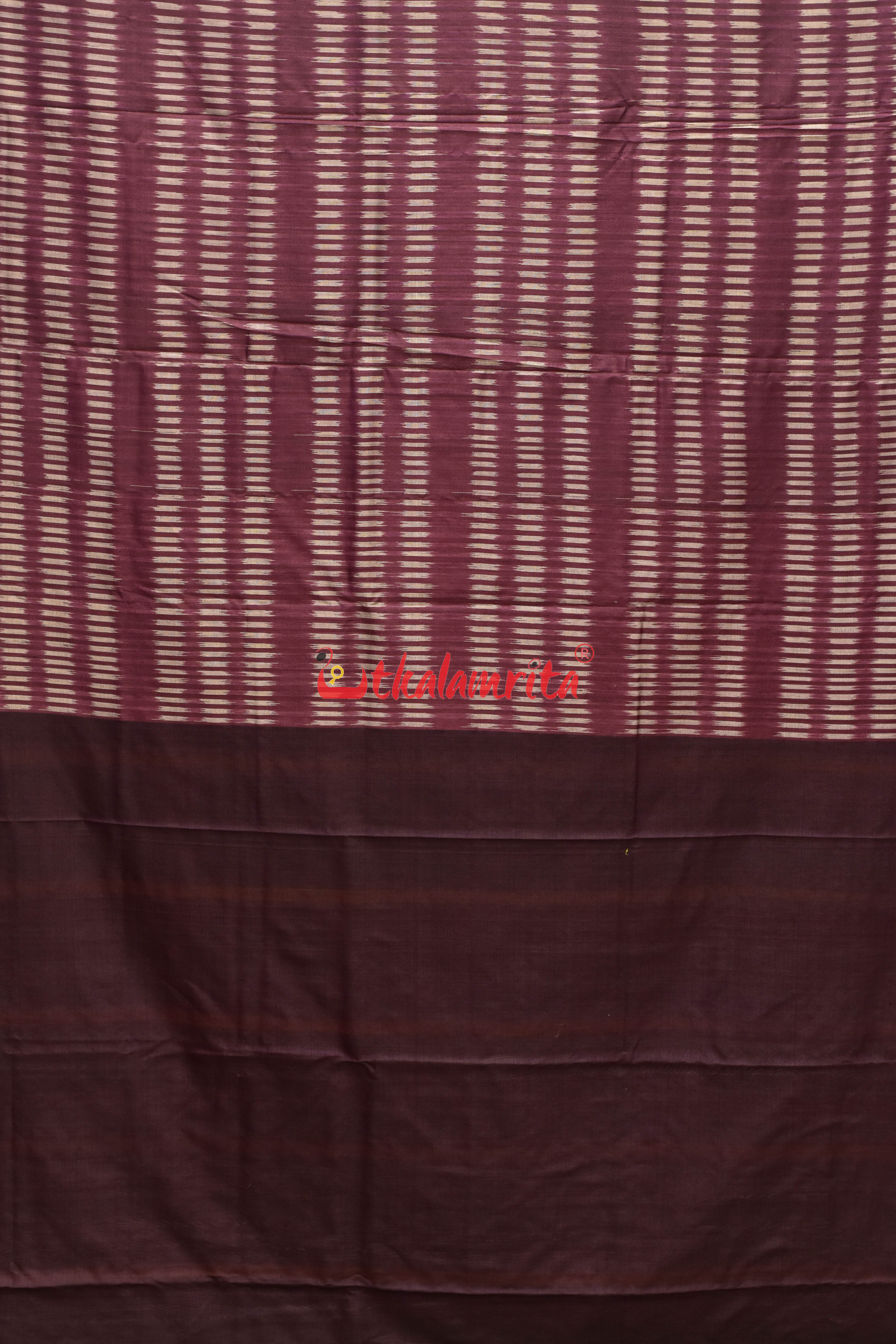 Jamun Body Ikat Tussar Saree