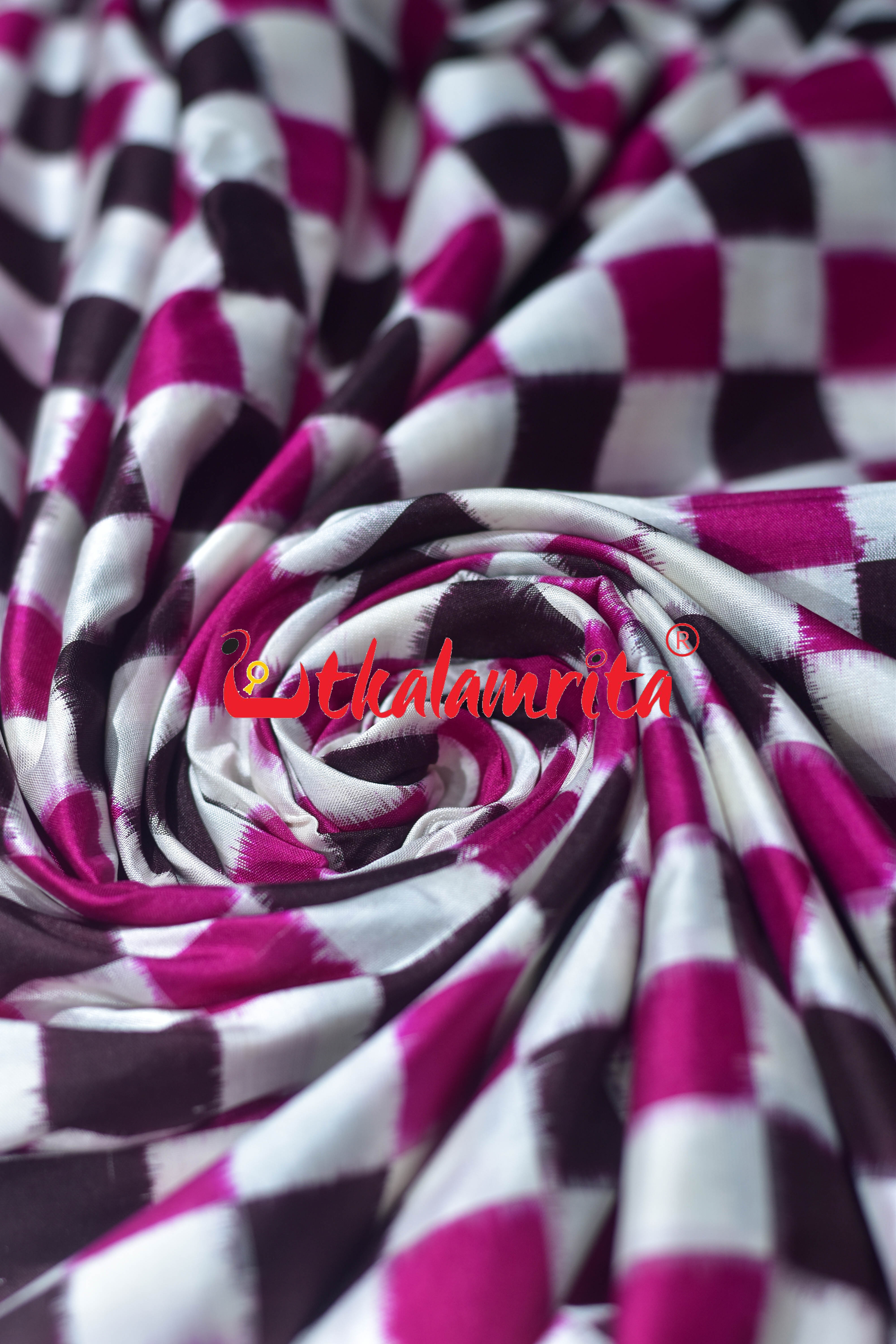 45 Kuthi Coffee Magenta Silk (Fabric)