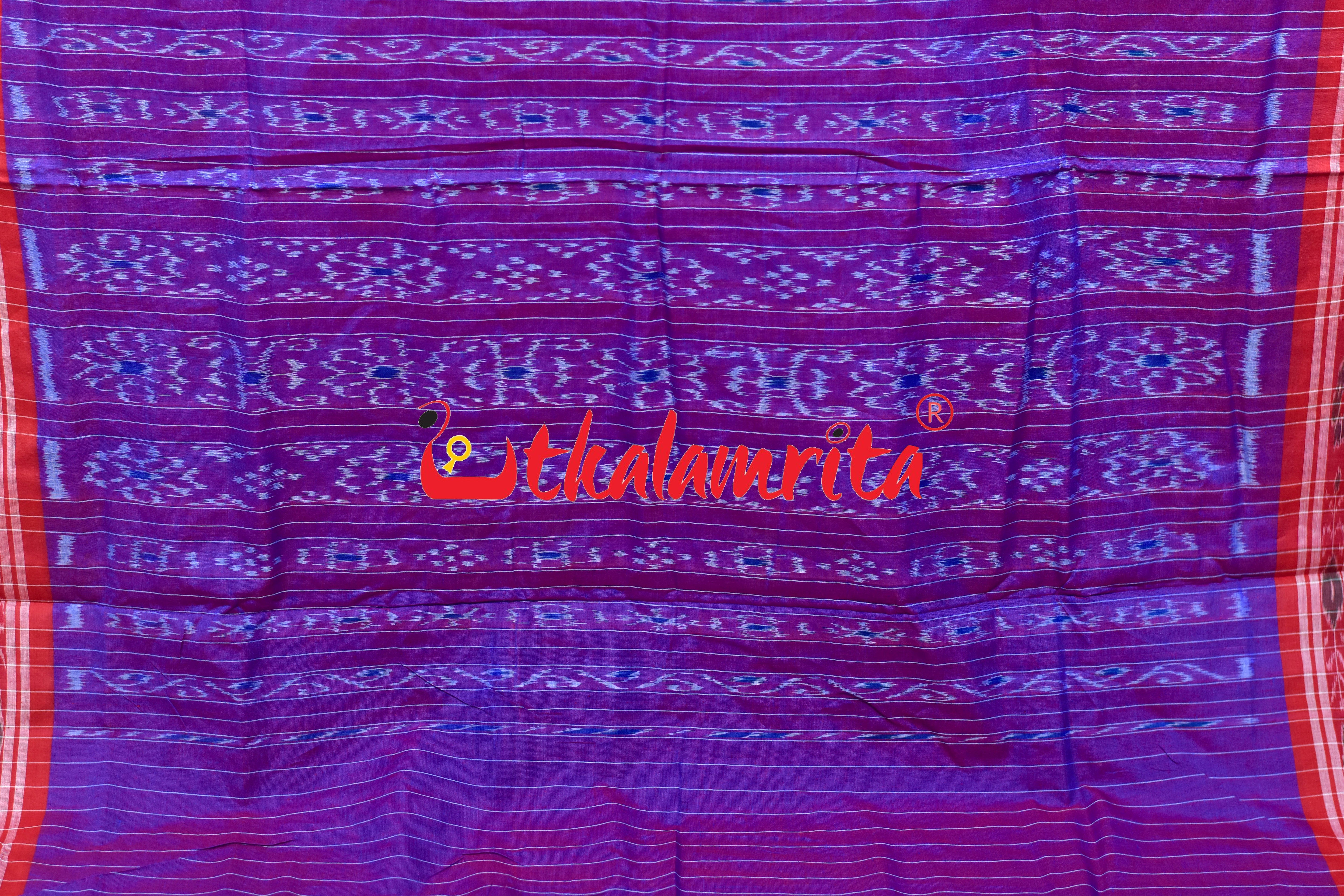 Blue Labanga Bandha Khandua Cotton Saree