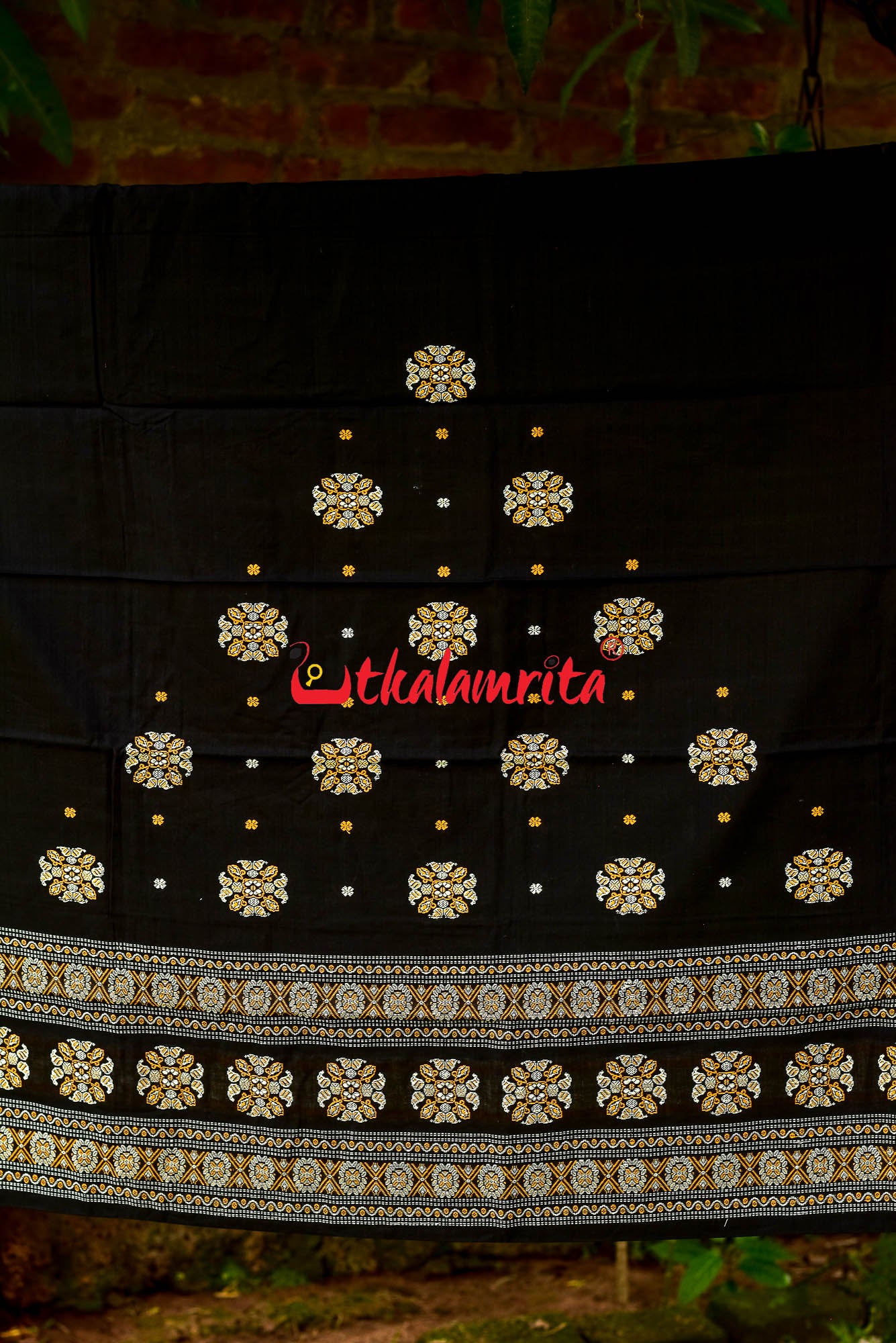 Black White Bomkai Dress Set