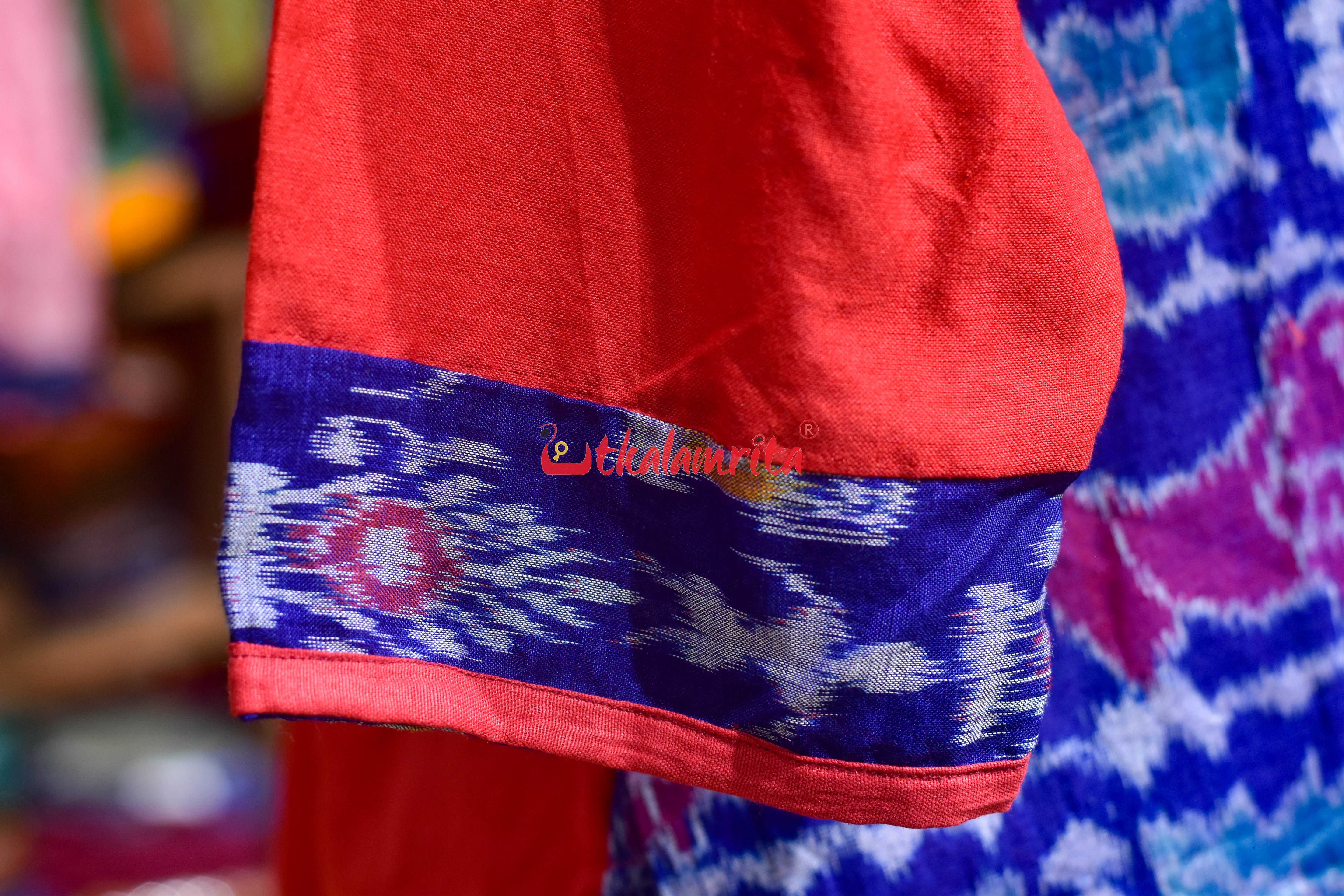 Sambalpuri Blue Birdsong (Ladies Kurti)