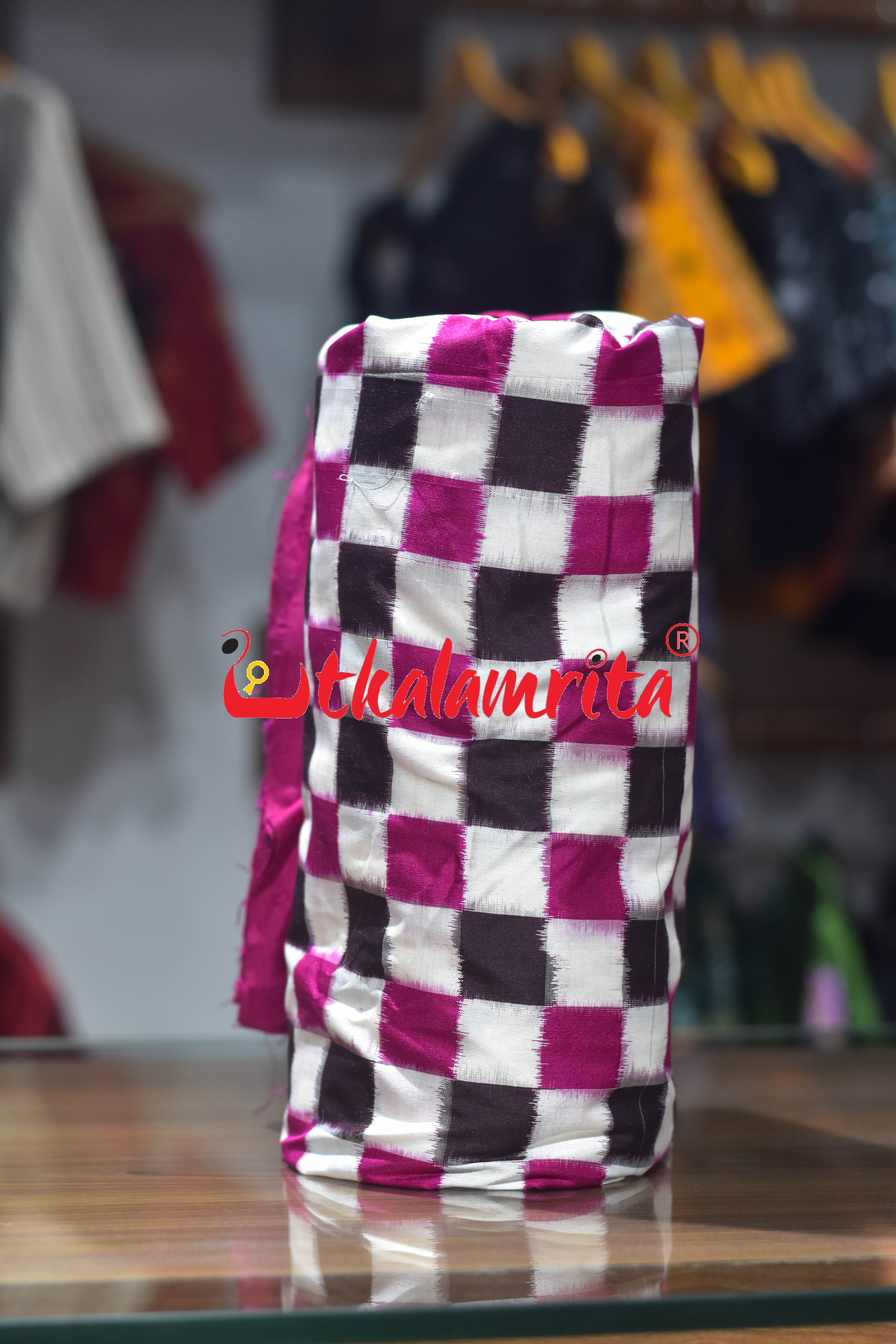 45 Kuthi Coffee Magenta Silk (Fabric)