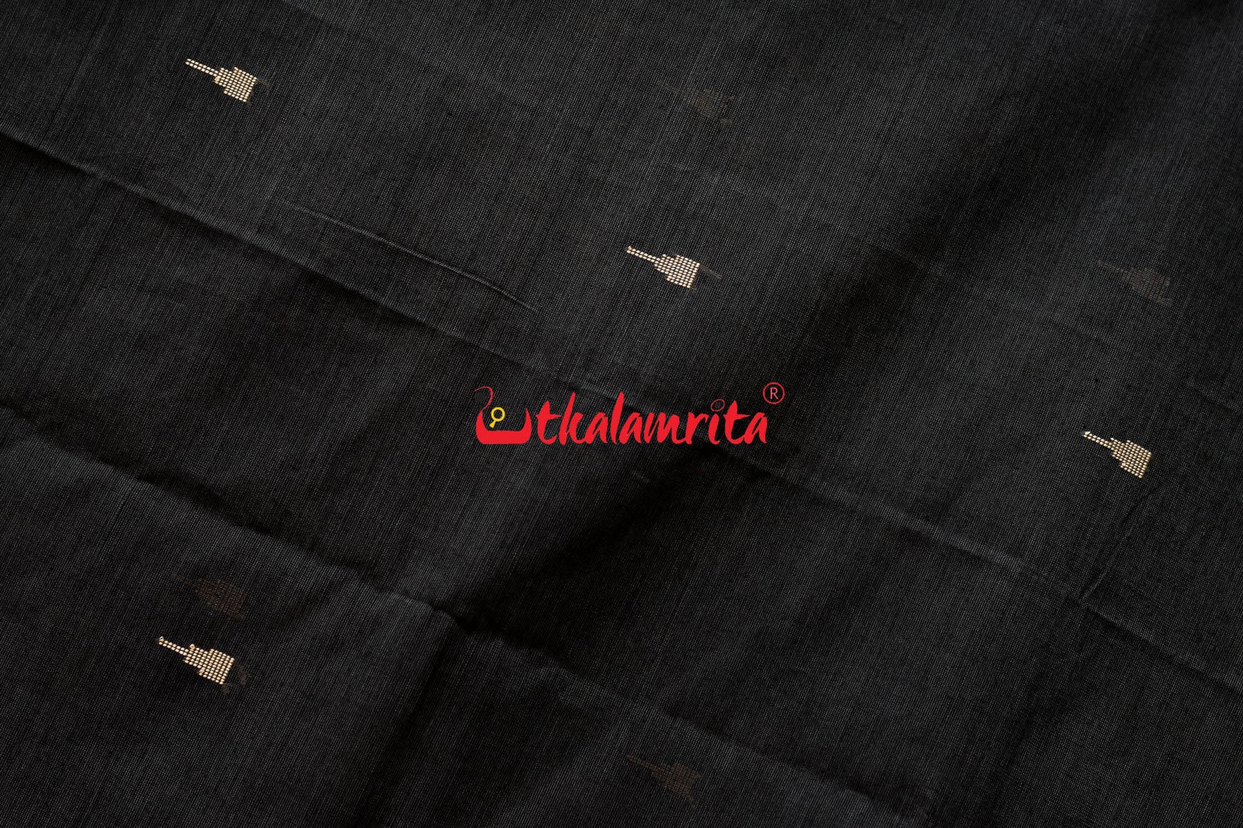 Charcoal Phoda Kumbha Sambalpuri Cotton Saree