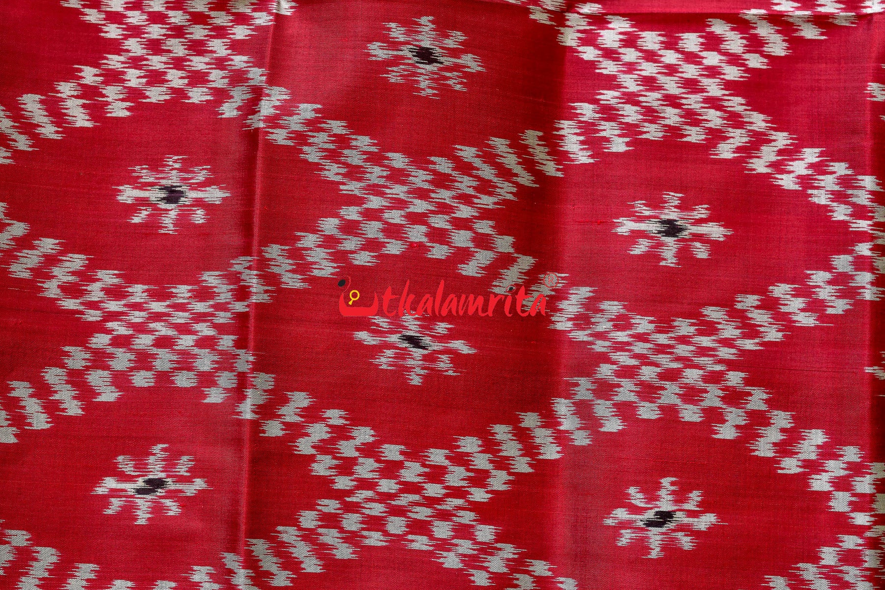 Red Black Tarabali Khandua Silk Saree