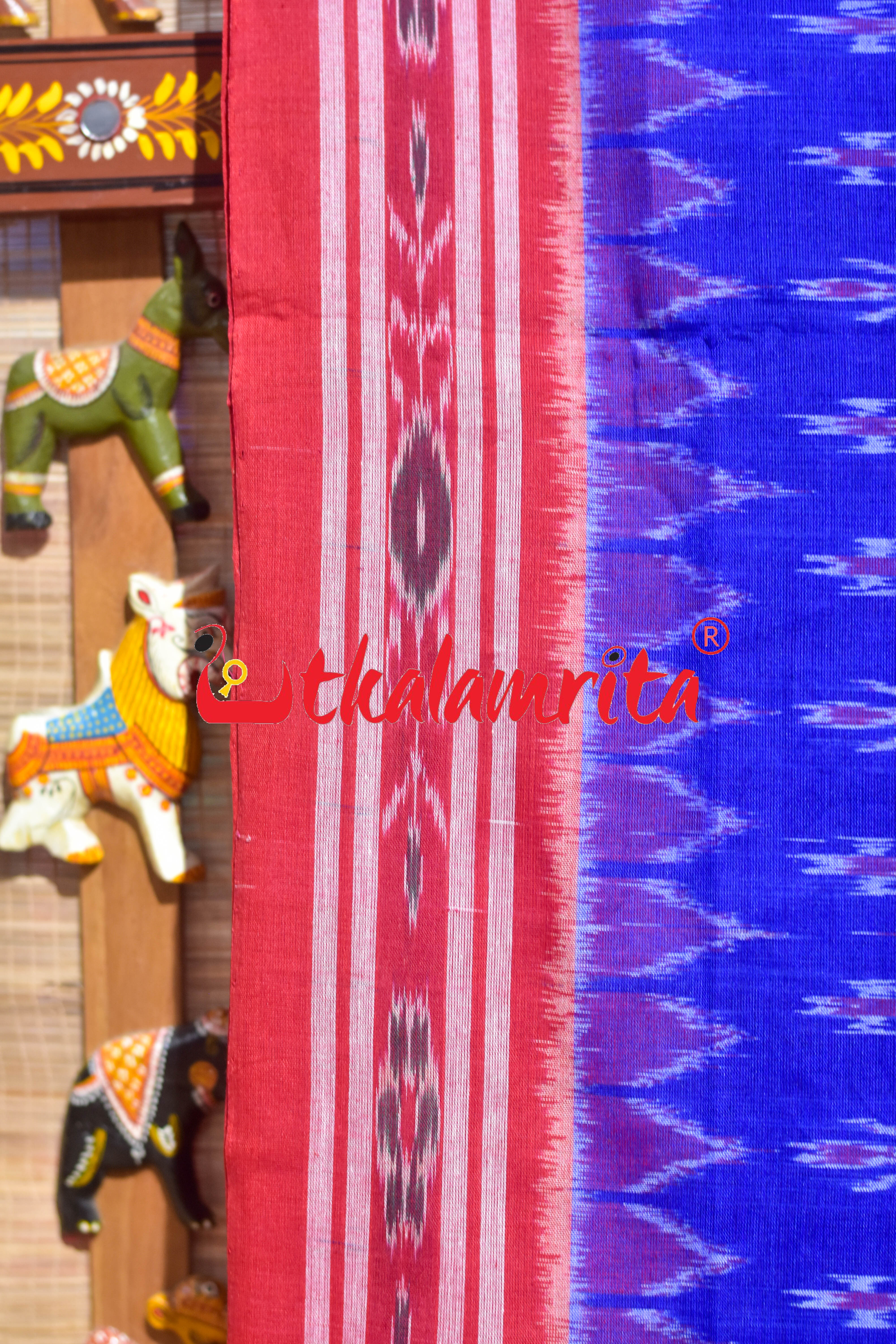 Blue Labanga Bandha Khandua Cotton Saree