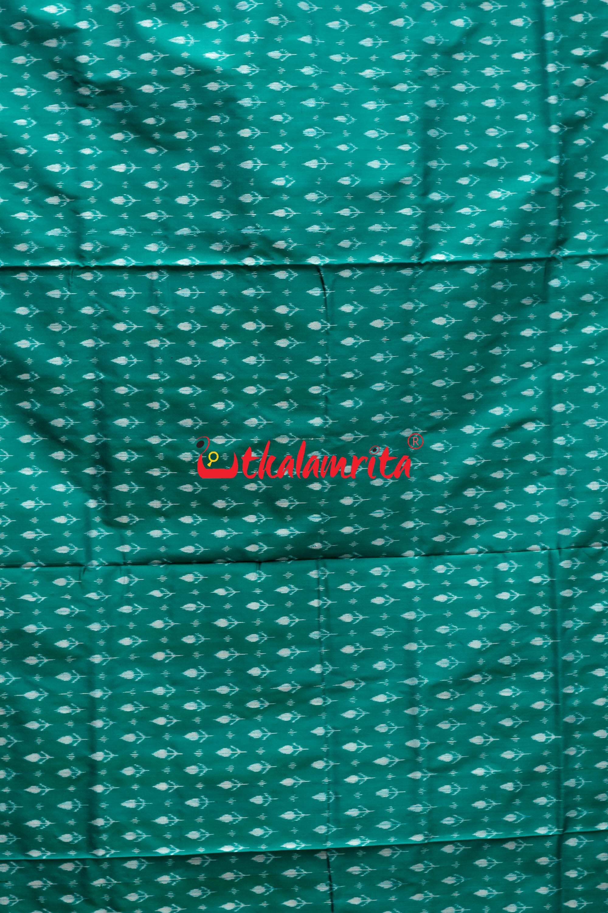 Sea Green Kadha Pasapali Border Sambalpuri Silk
