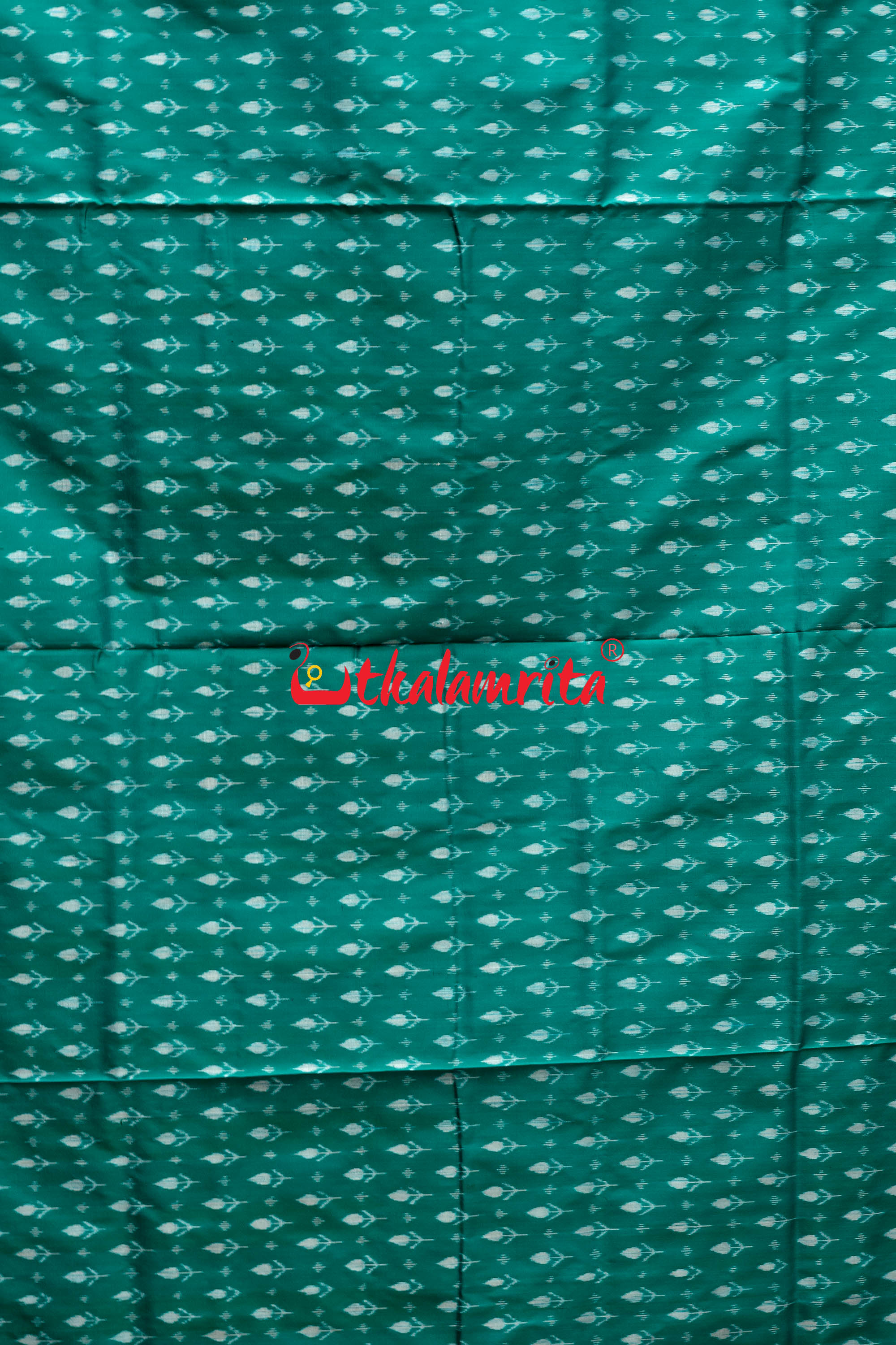 Sea Green Kadha Pasapali Border Sambalpuri Silk