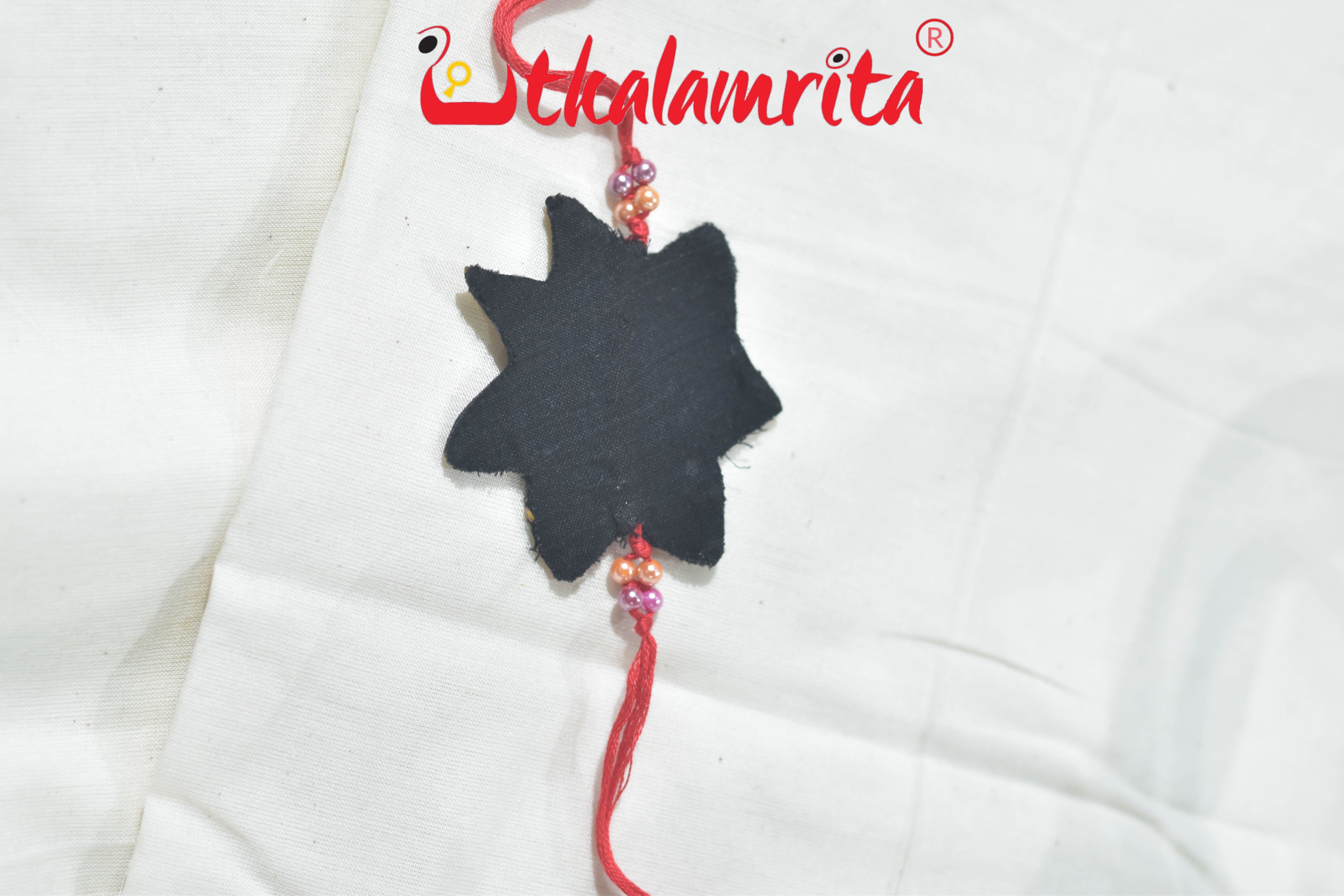 Mustard Flower Pattachitra (Ikat Rakhi)