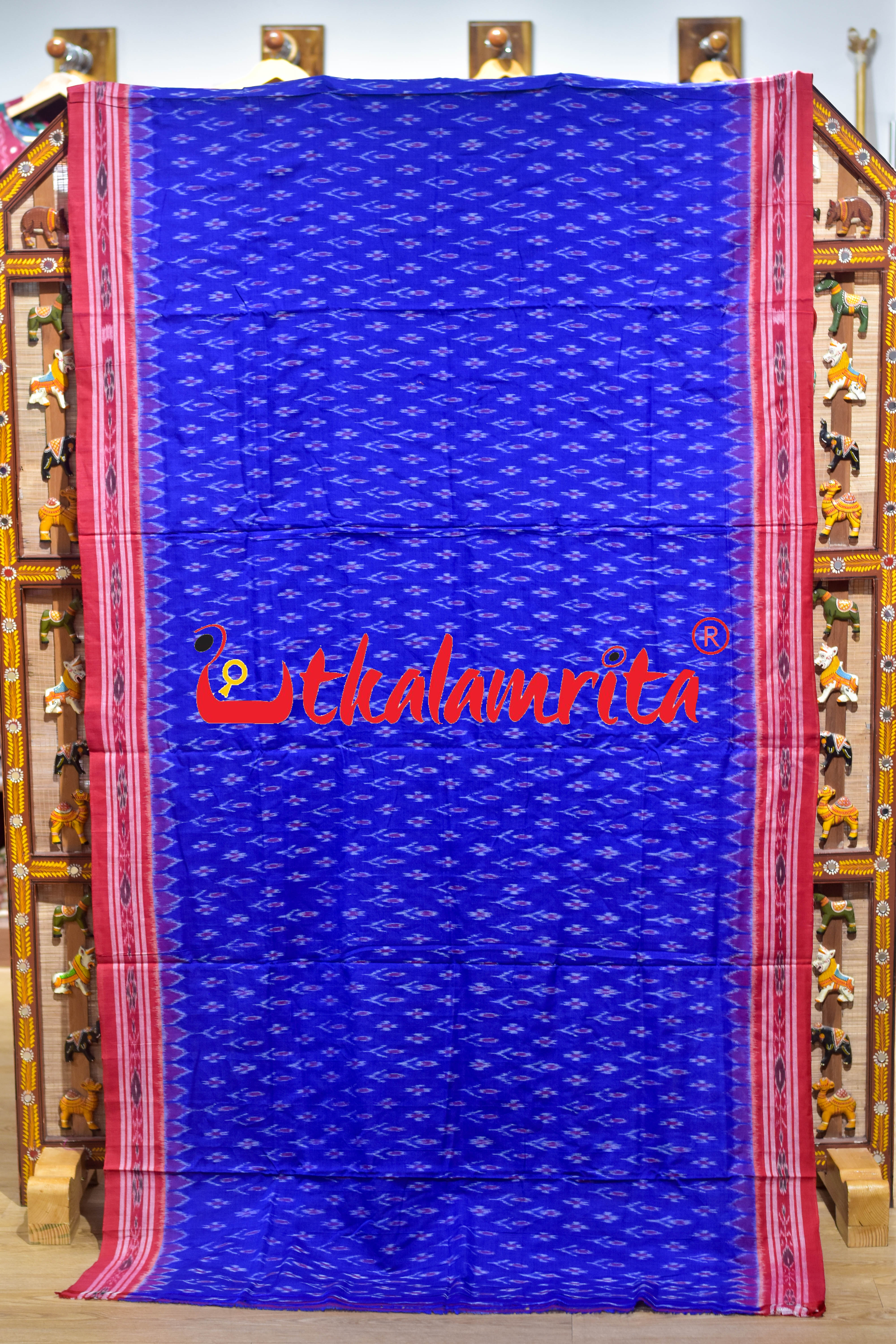 Blue Labanga Bandha Khandua Cotton Saree