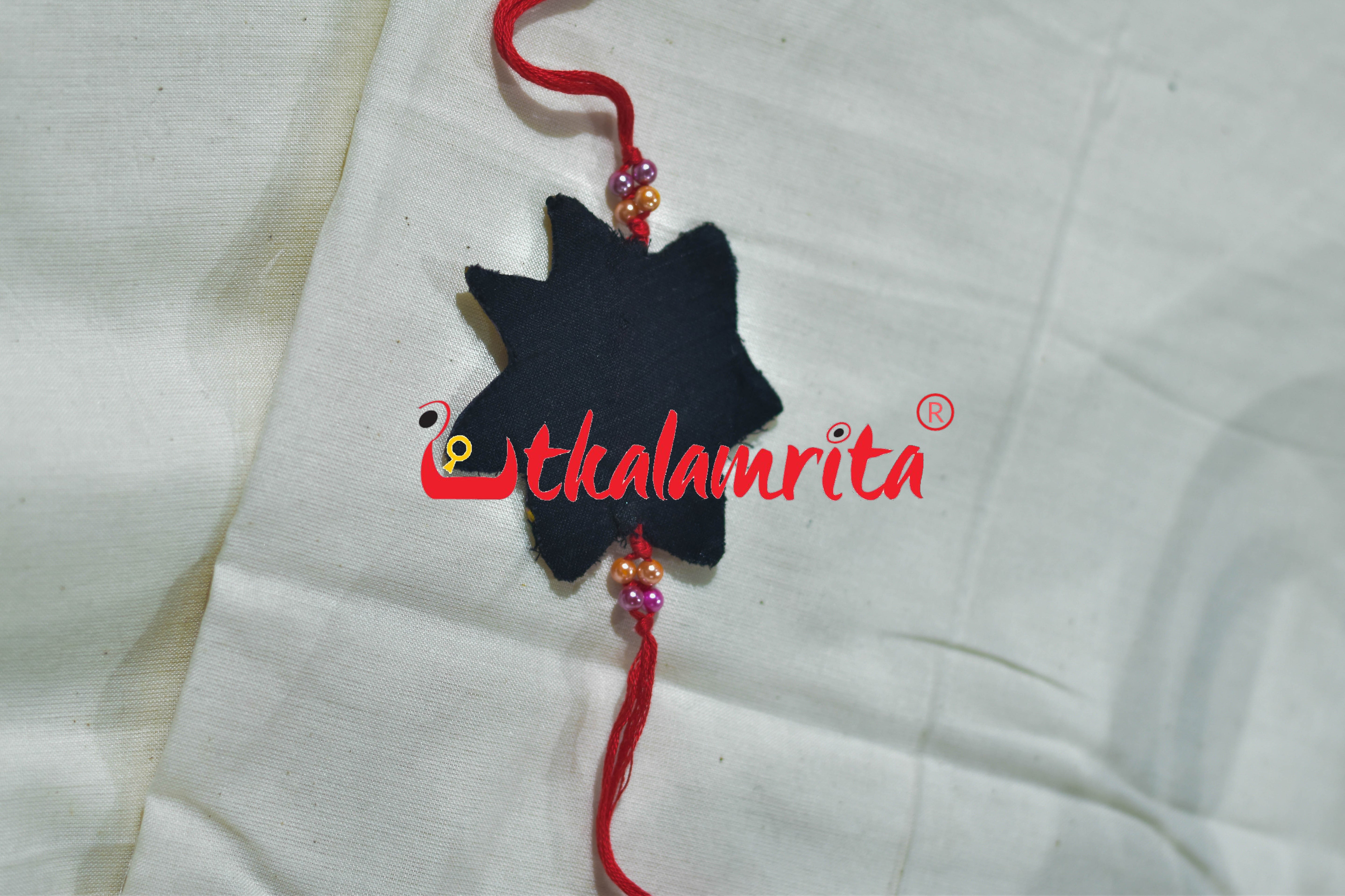 Mustard Flower Pattachitra (Ikat Rakhi)