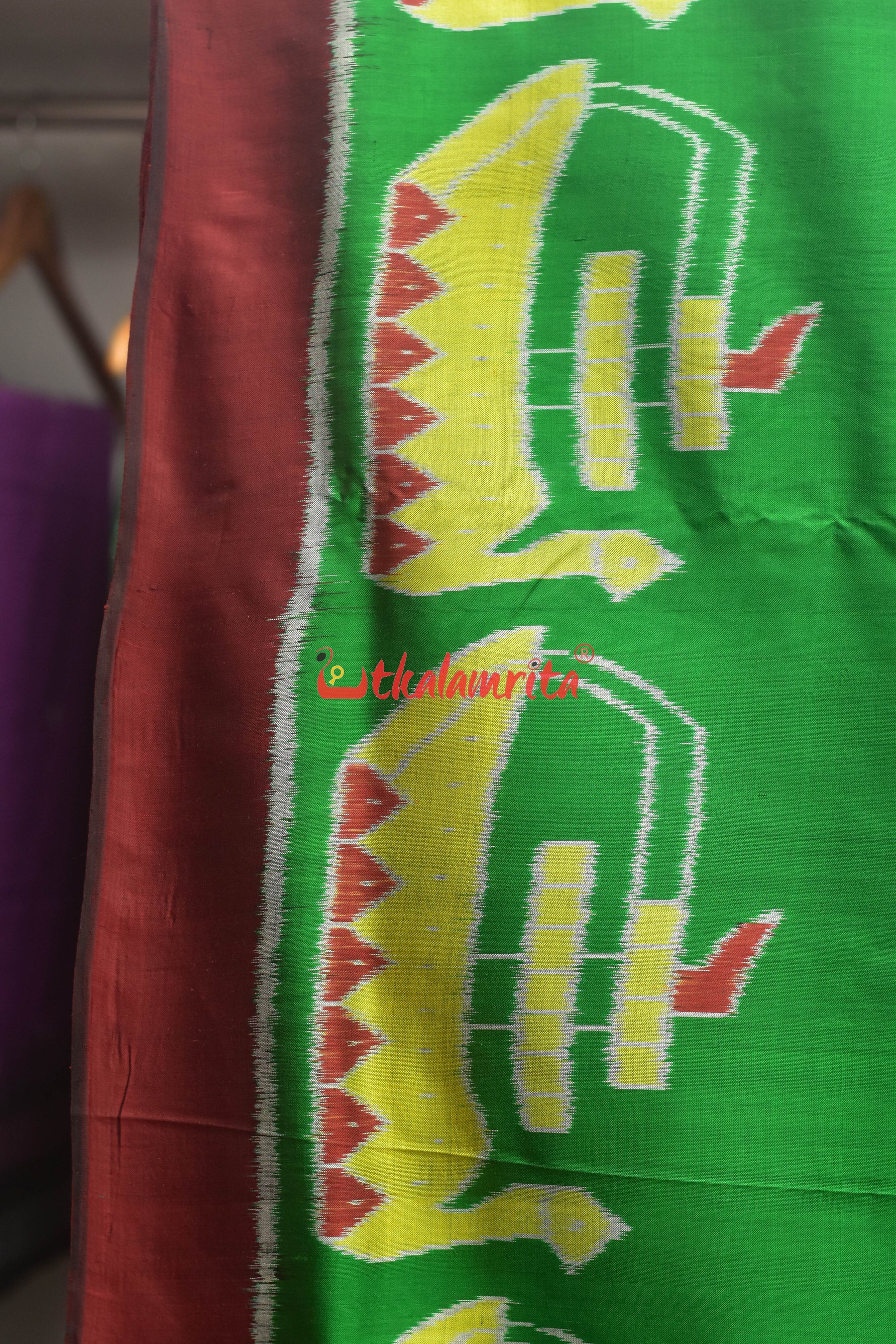 Green Boita Khandua Silk Saree