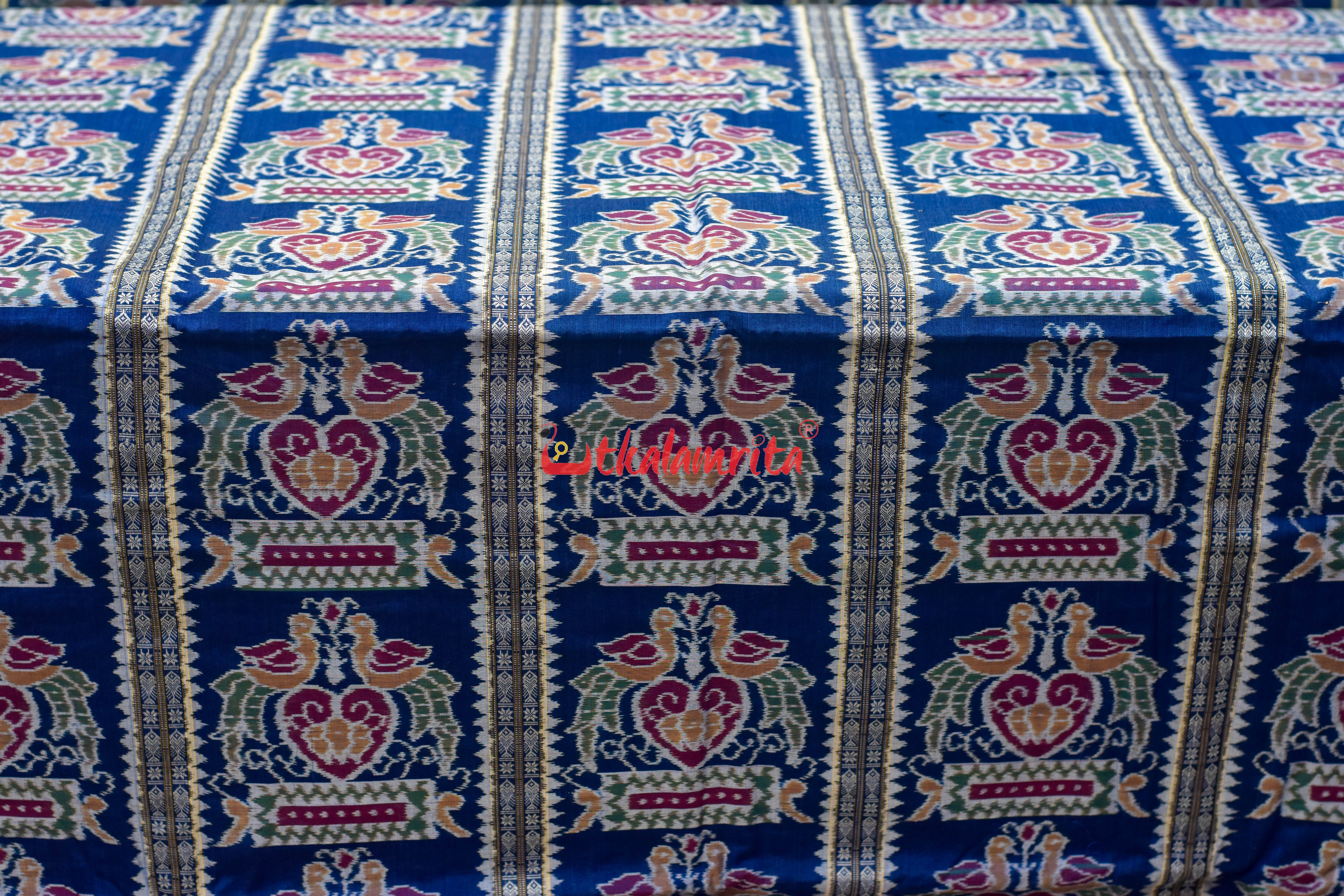 Singhasan Blue Sambalpuri Cotton (Fabric)