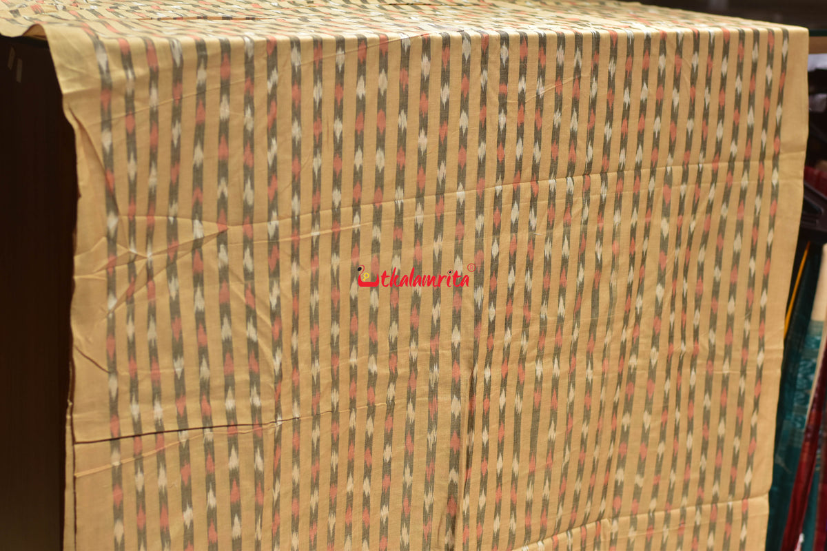 dark cream lines Dots cotton fabric