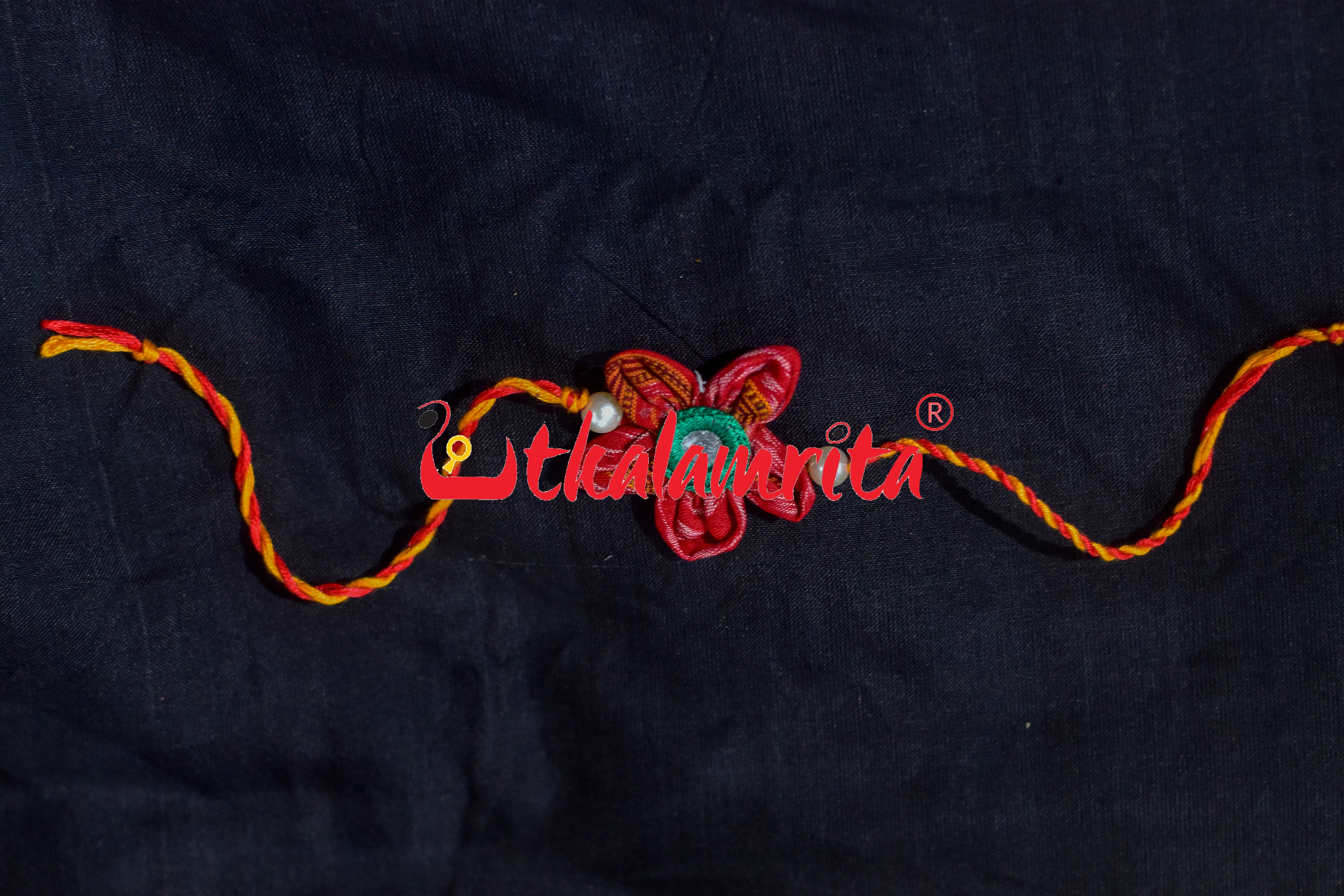Red Star Flower (Ikat Rakhi)